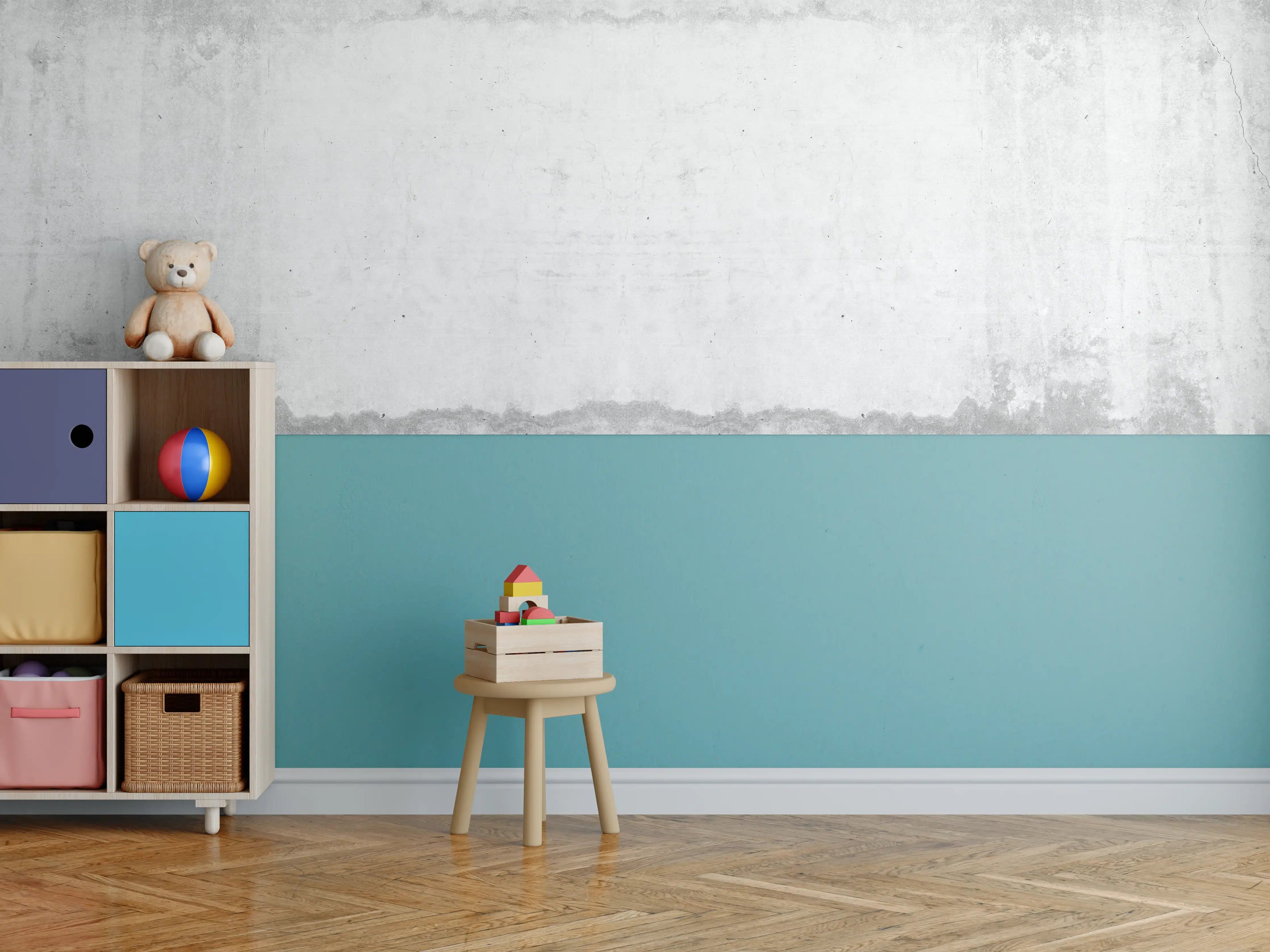 Kinderzimmer Wandgestaltung - Alte schmutzige Zementwand