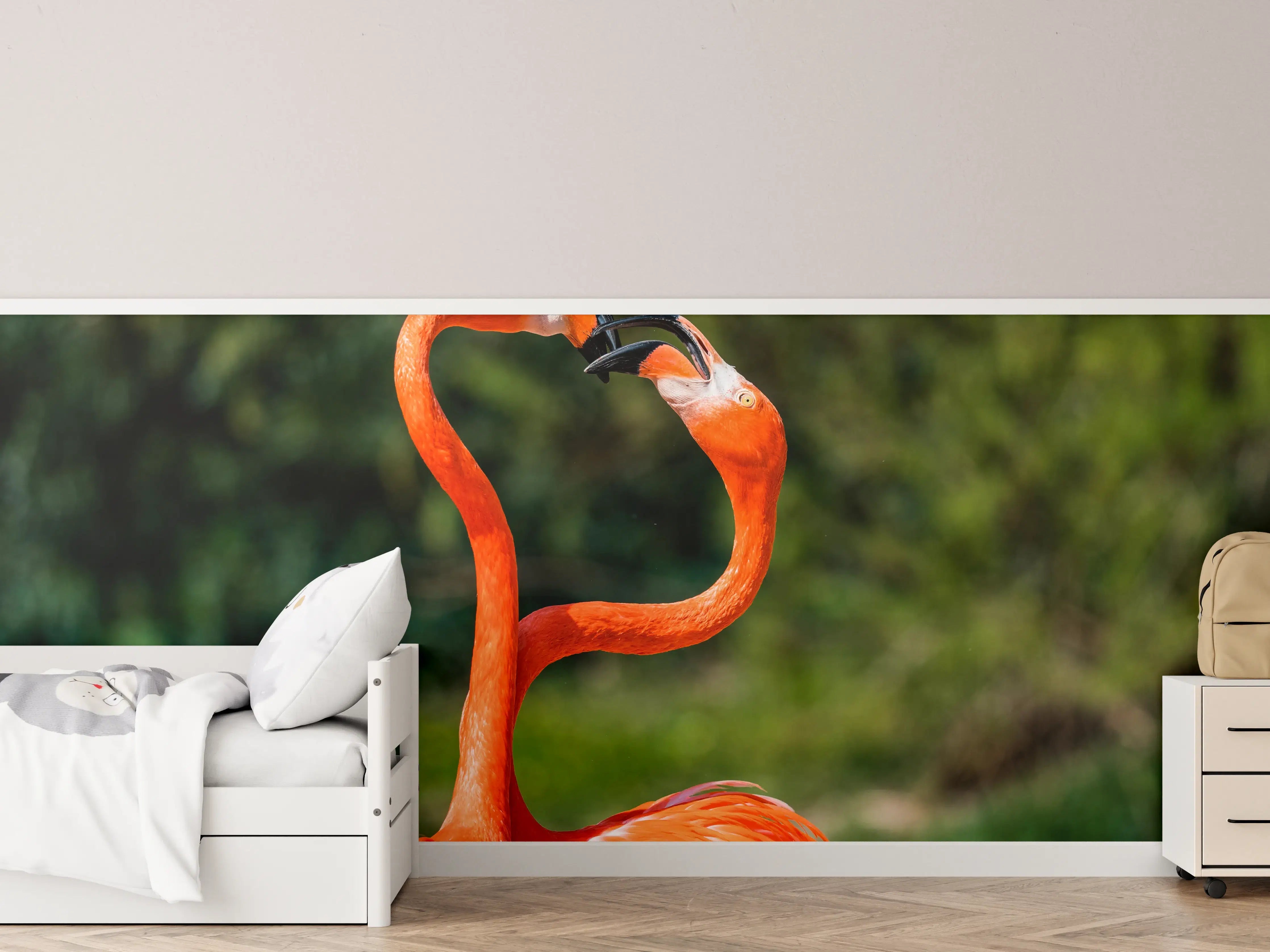 Kinderzimmer Wandgestaltung - Amerikanisches Flamingo-Paar