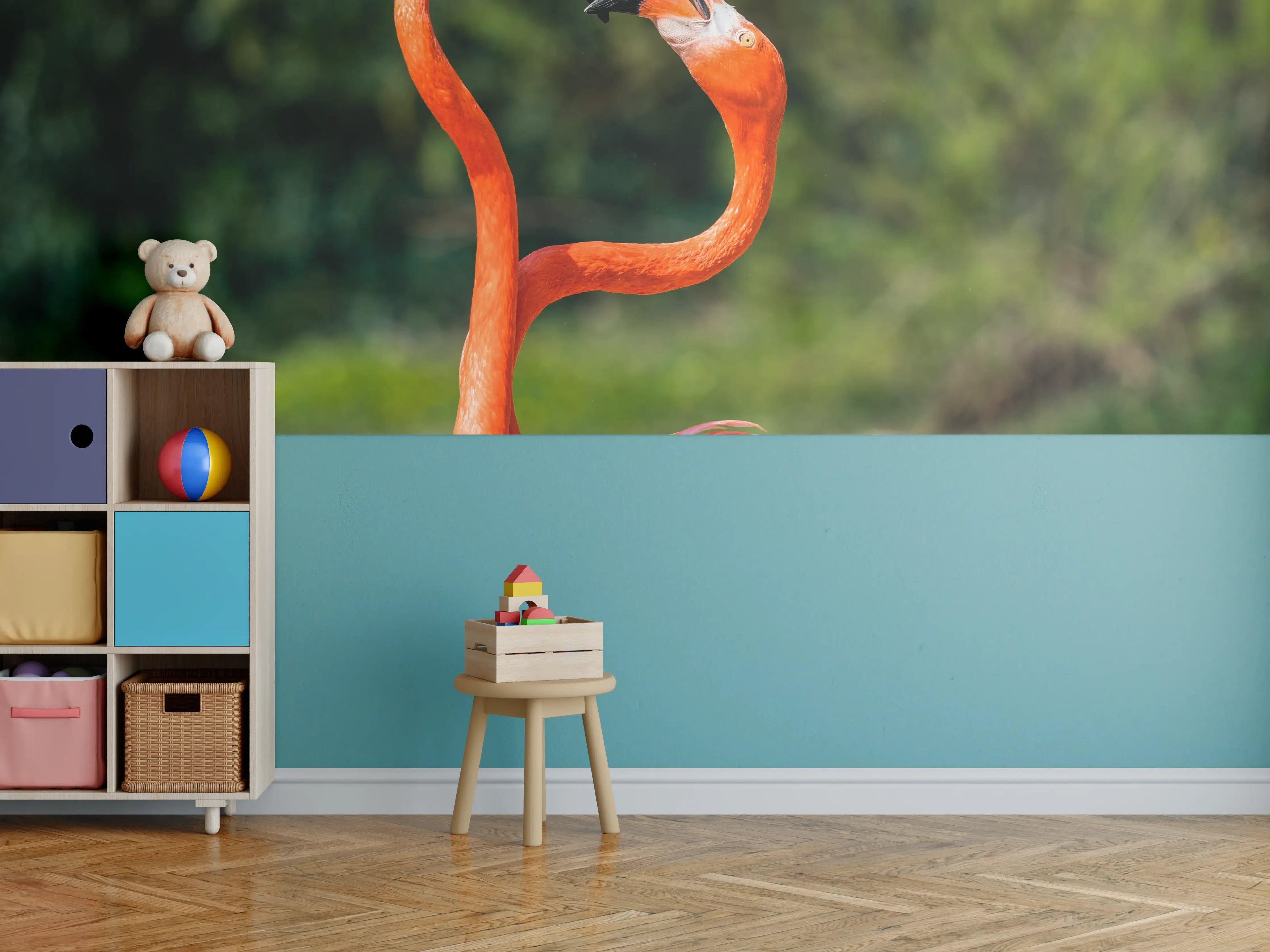 Kinderzimmer Wandgestaltung - Amerikanisches Flamingo-Paar