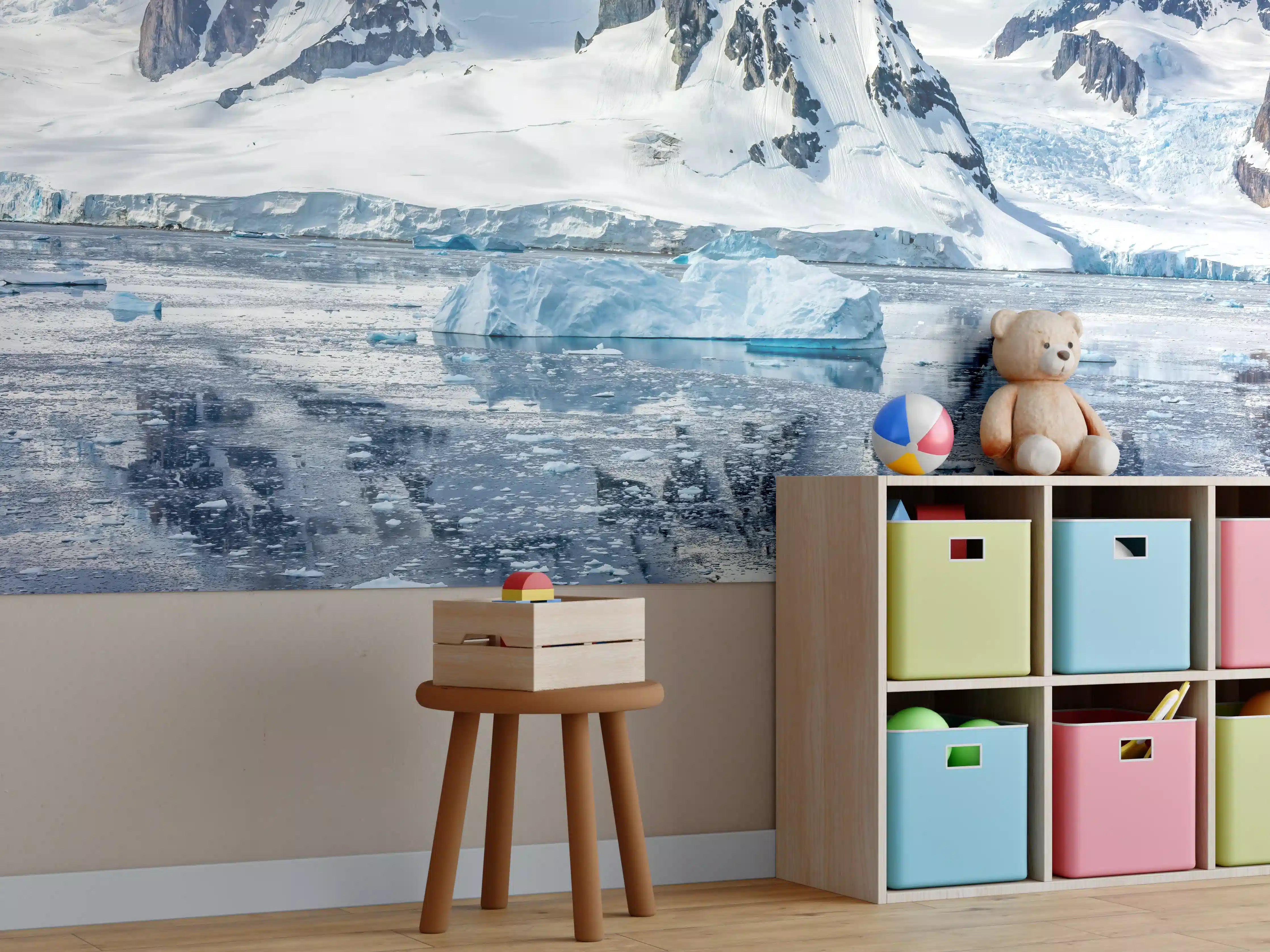 Kinderzimmer Wandgestaltung - Antarktische Eisberg-Reflexion