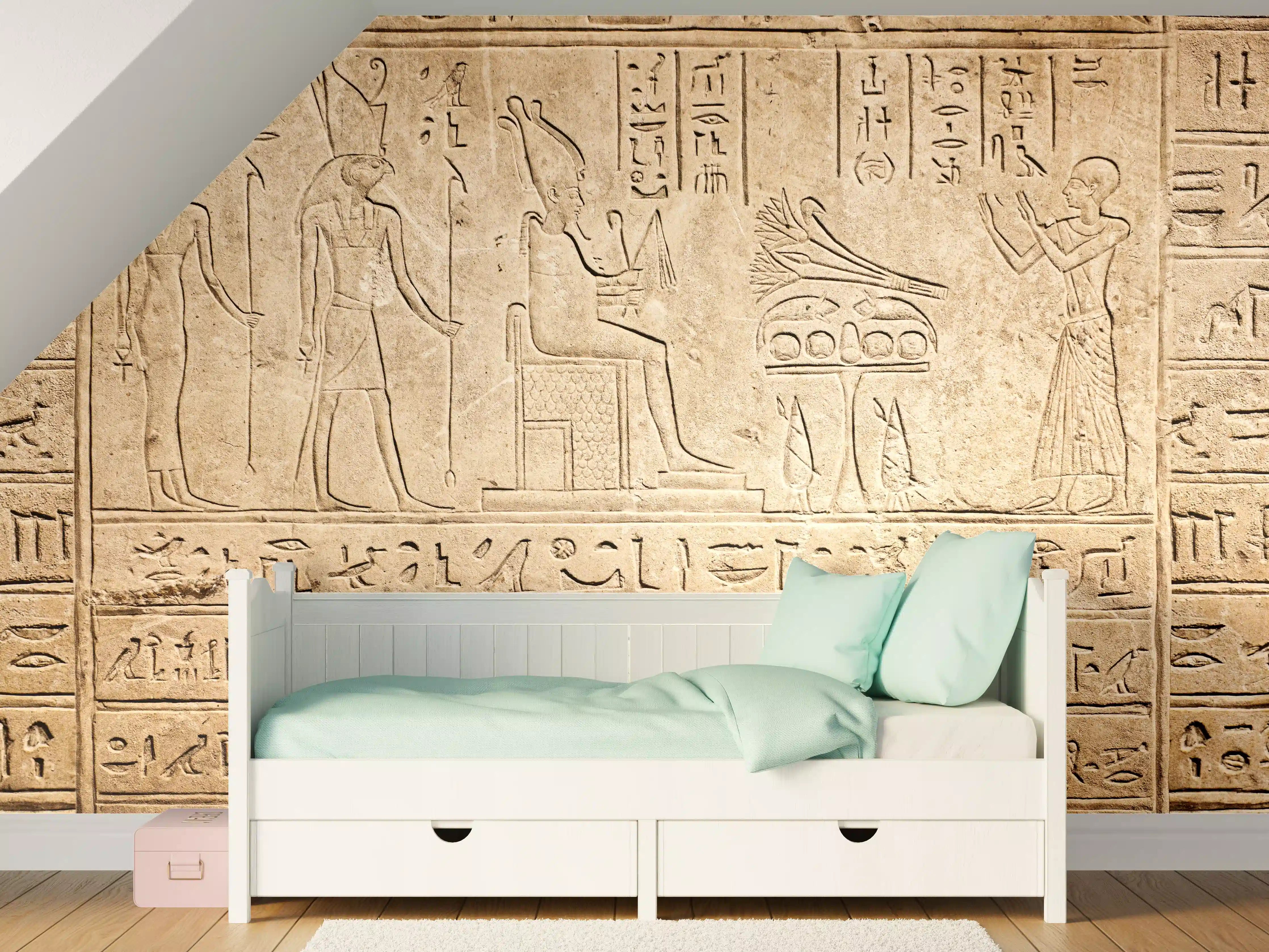 Kinderzimmer Wandgestaltung - Antike Ägyptische Hieroglyphen