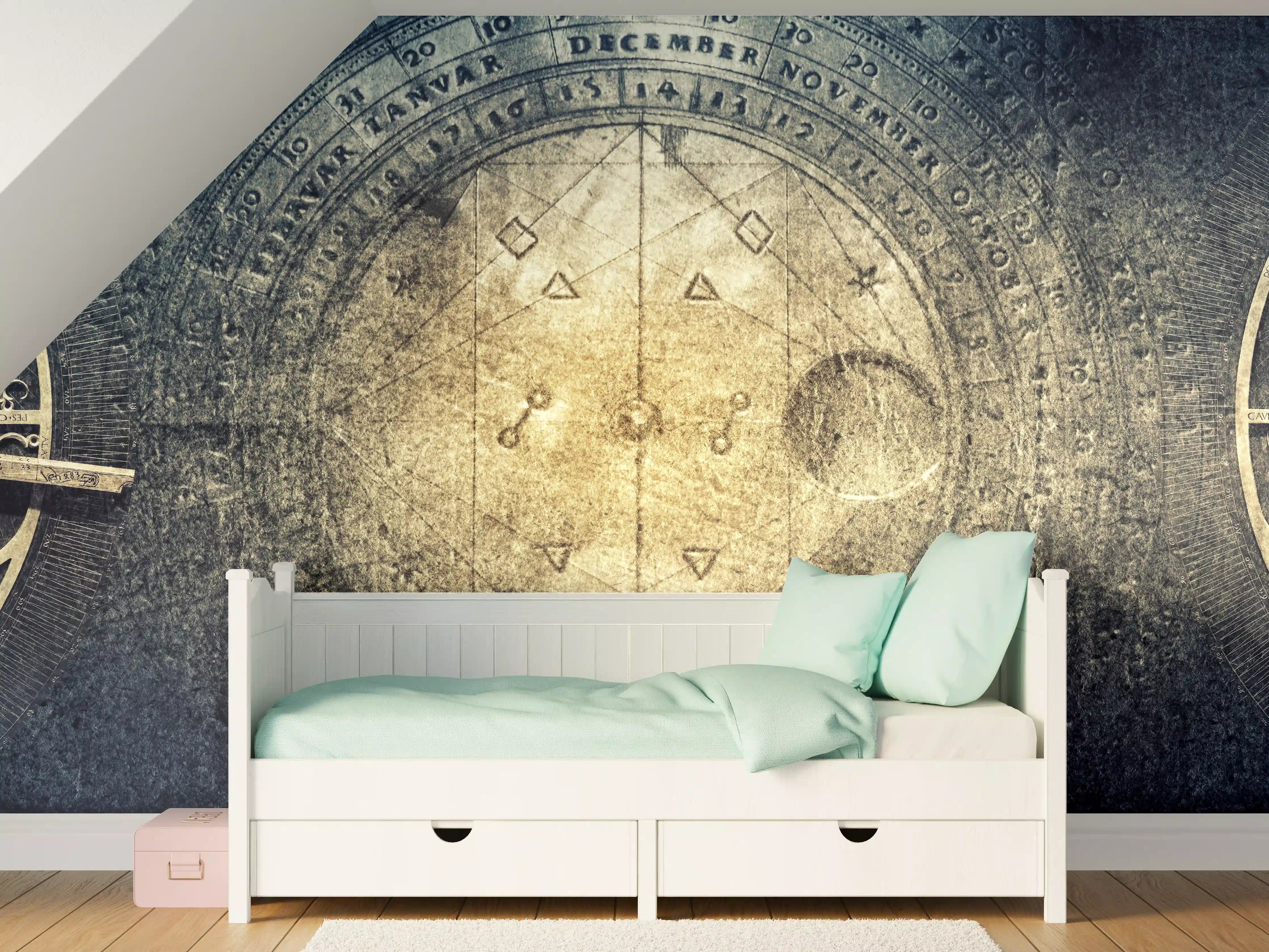 Kinderzimmer Wandgestaltung - Antike Astronomie-Instrumente