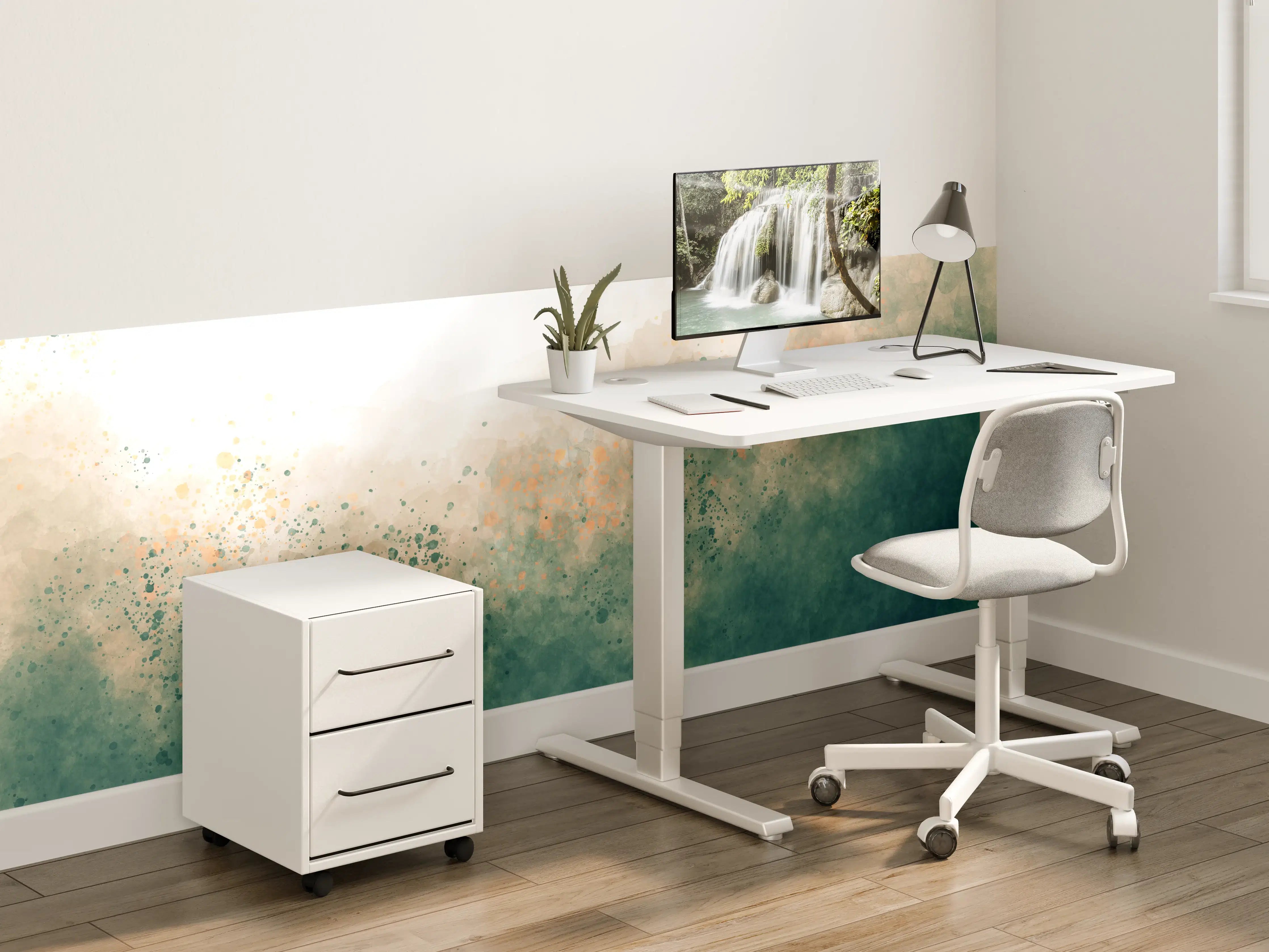 Kinderzimmer Wandgestaltung - Aquarell Himmel Gradient Textur