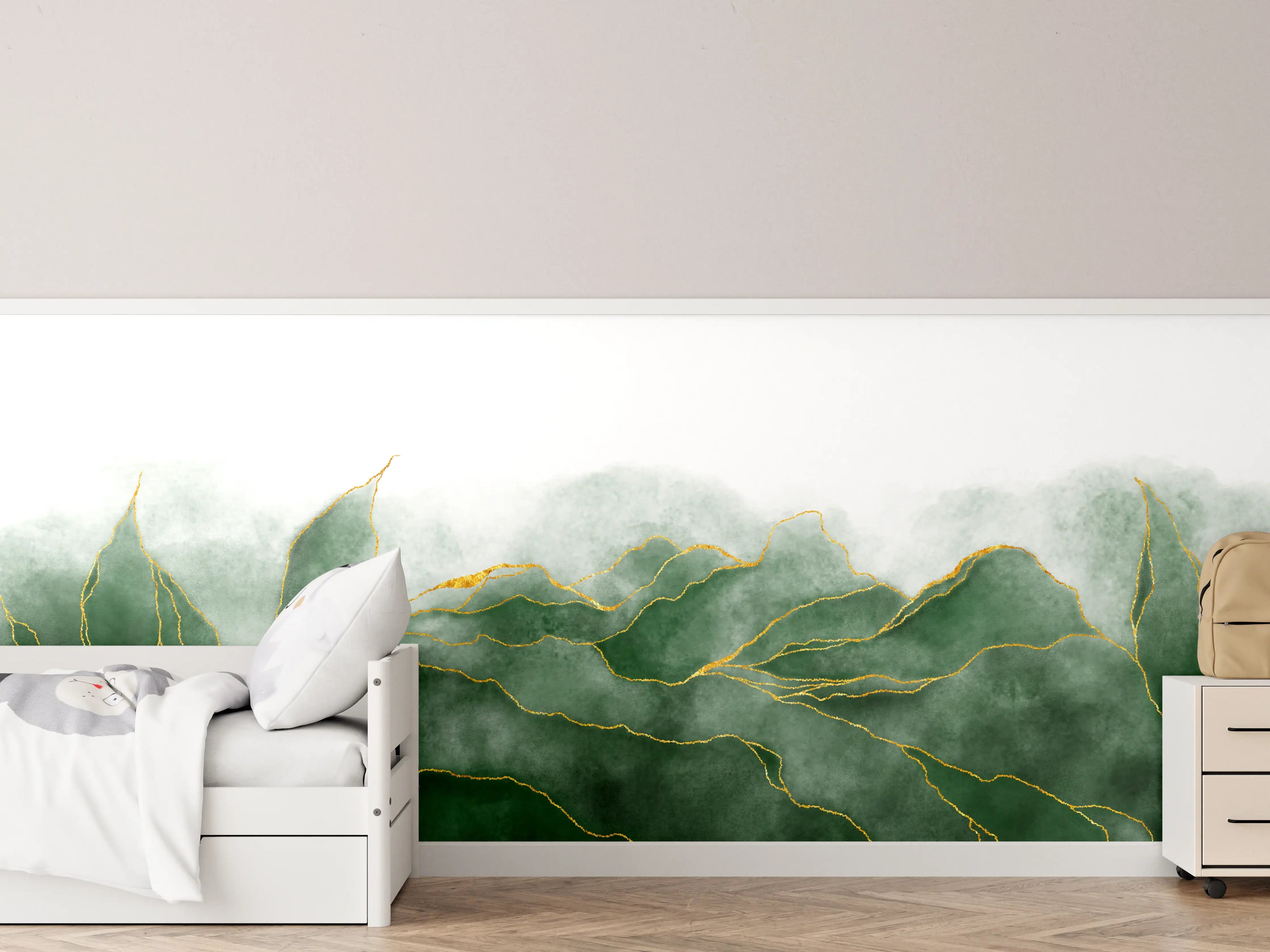 Kinderzimmer Wandgestaltung - Aquarell Zeichnung - Pflanzen