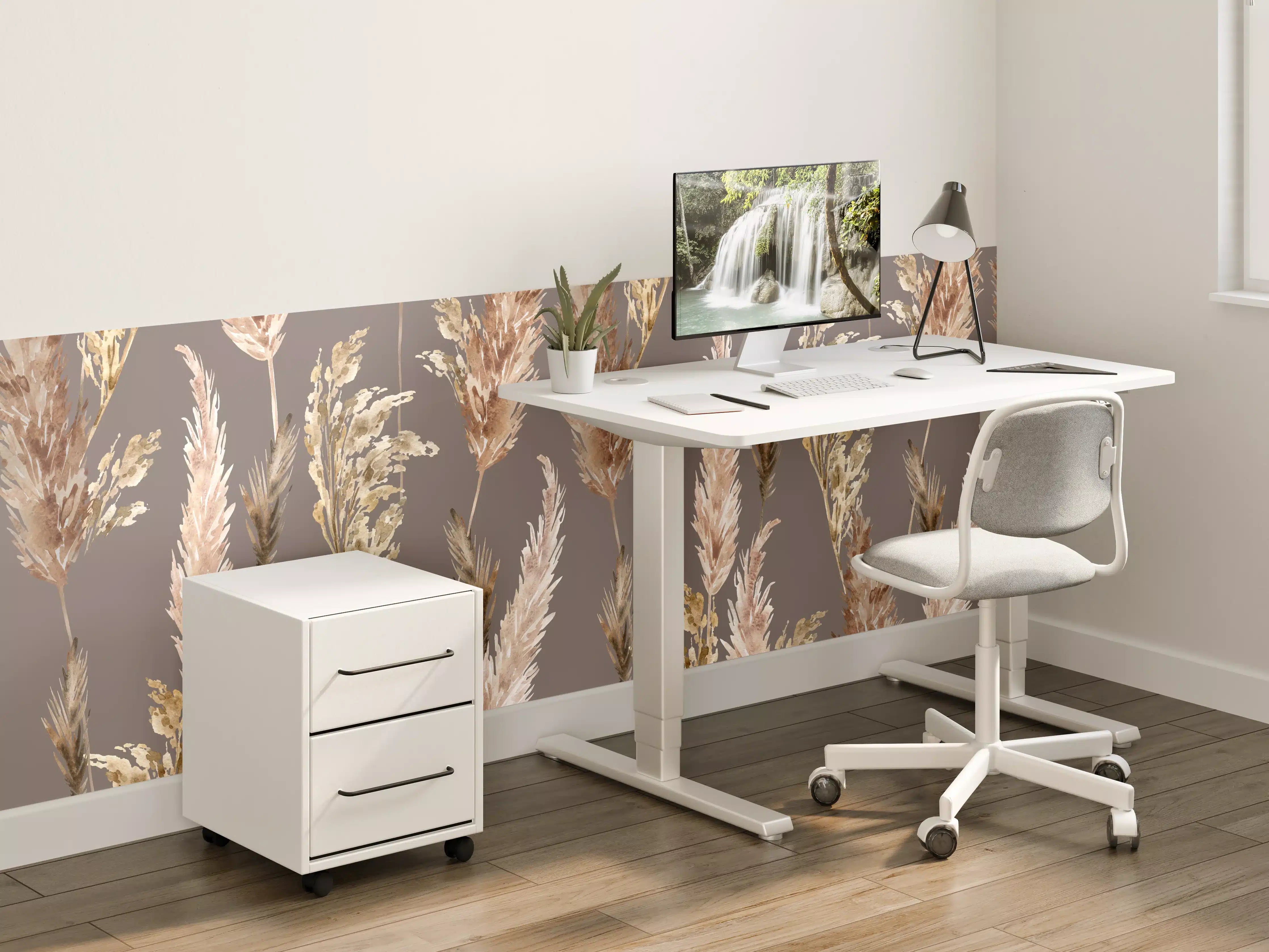 Kinderzimmer Wandgestaltung - Aquarell floralen Muster 