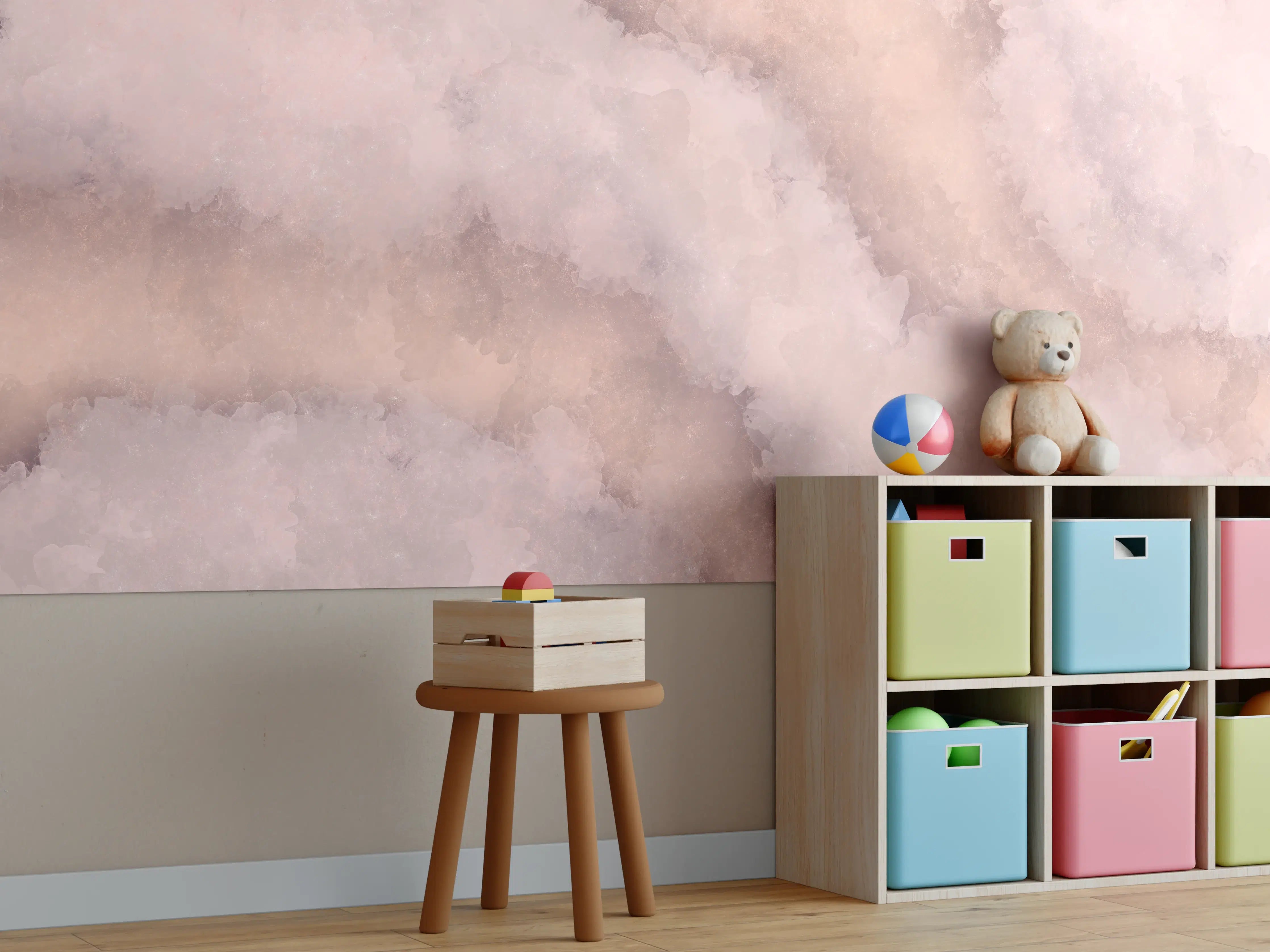 Kinderzimmer Wandgestaltung - Aquarelle Grunge Steintextur