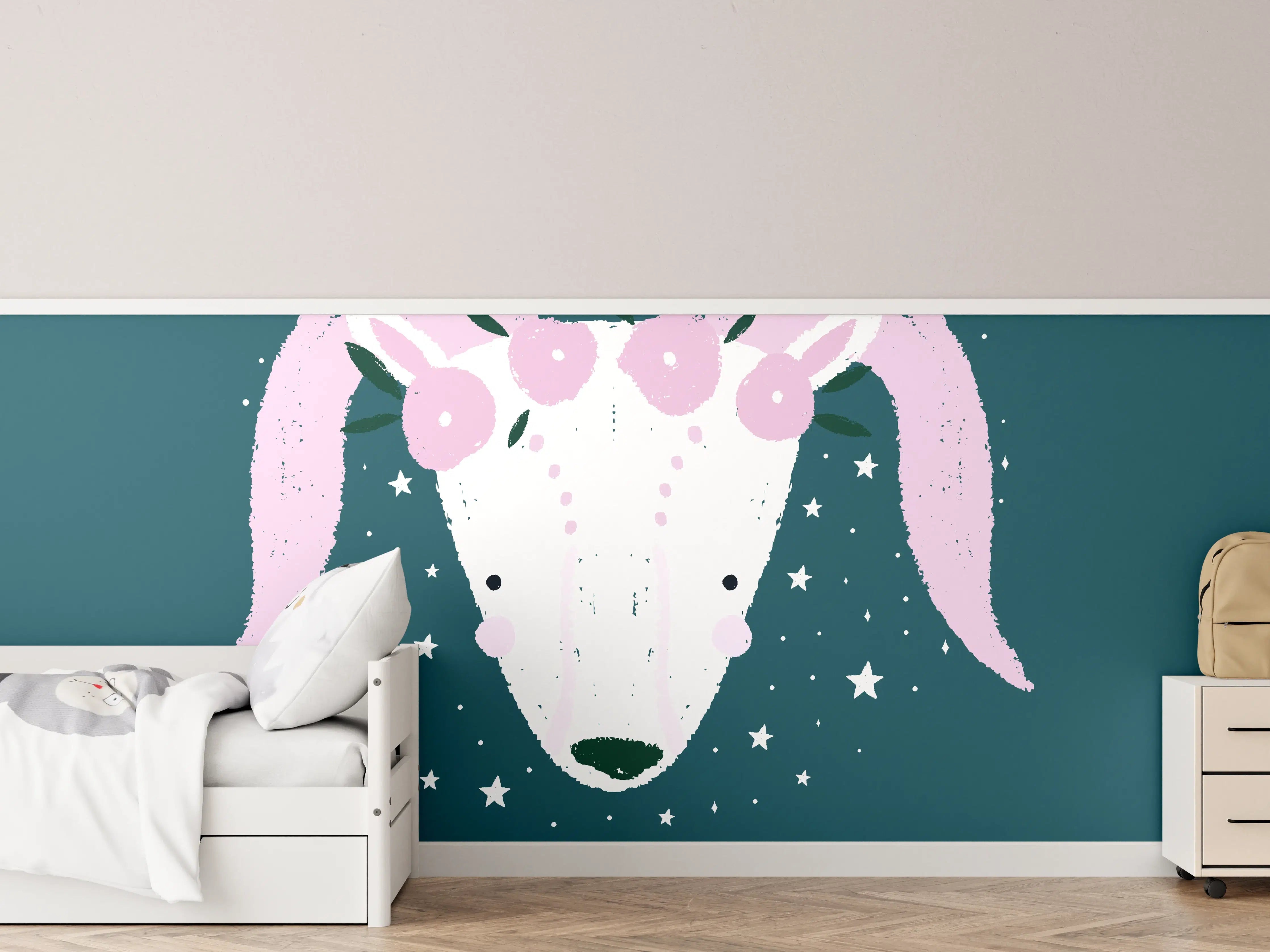Kinderzimmer Wandgestaltung - Aries Sternbild Teal Poster