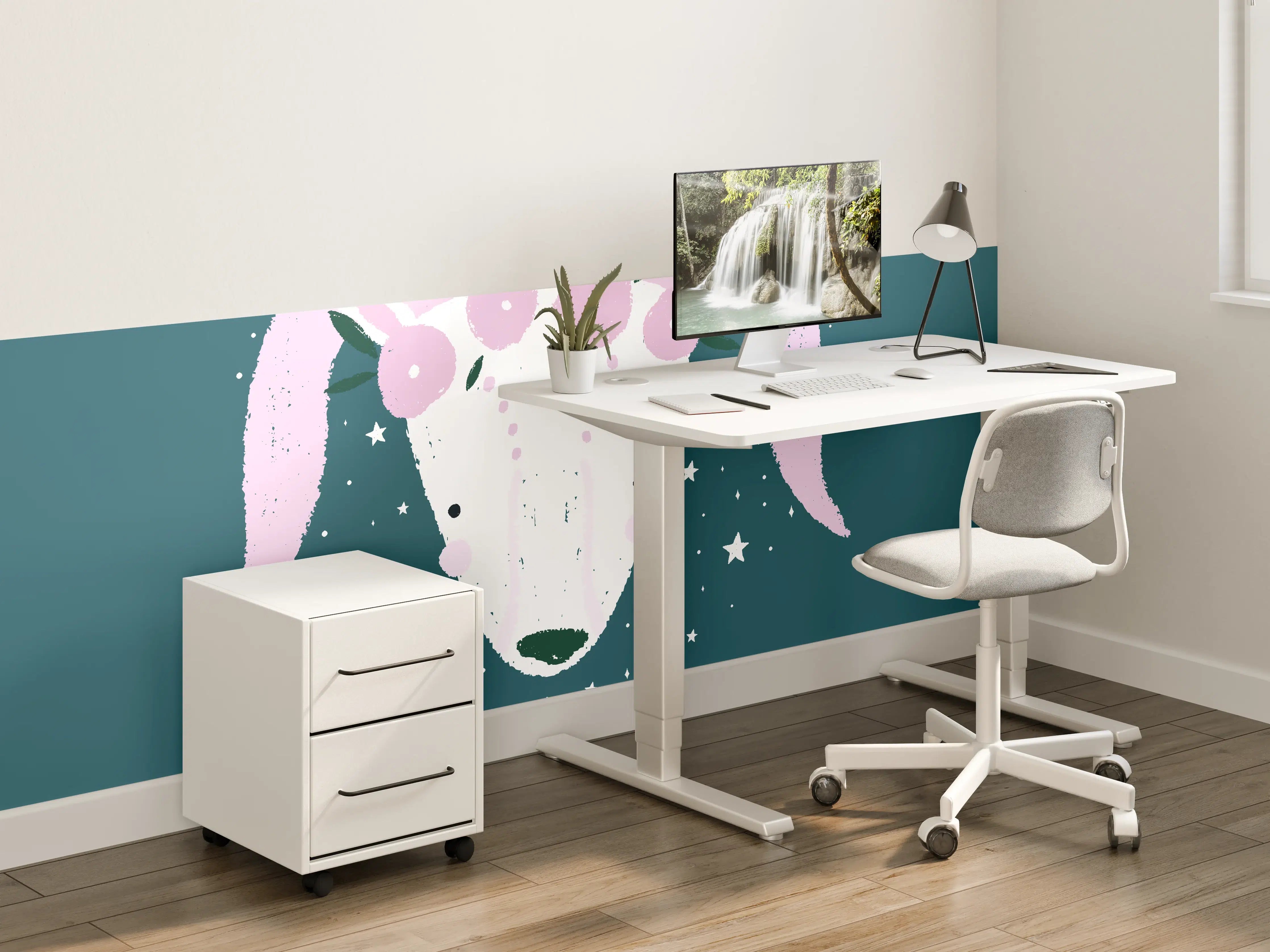 Kinderzimmer Wandgestaltung - Aries Sternbild Teal Poster