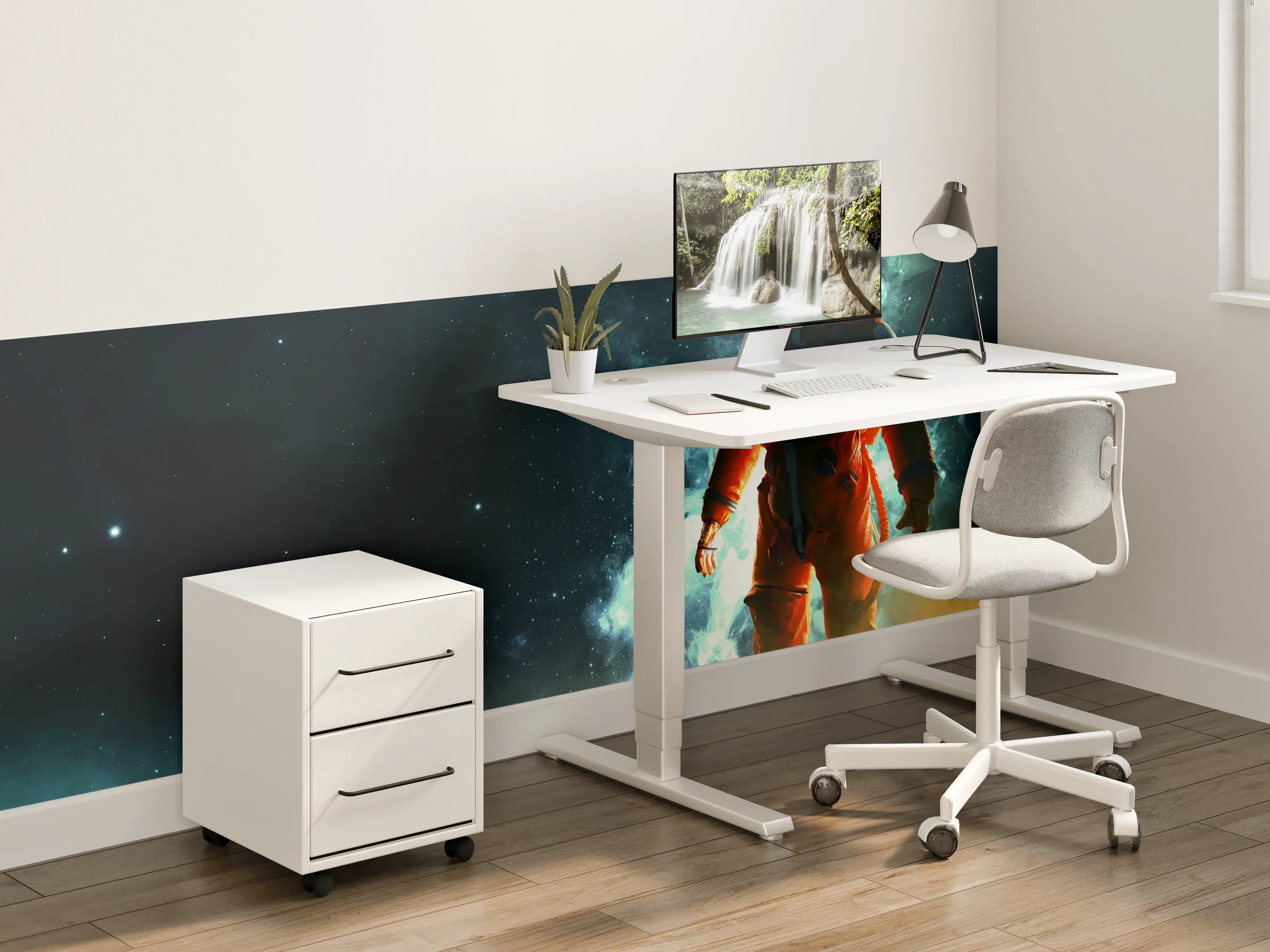 Kinderzimmer Wandgestaltung - Astronaut im Weltraum