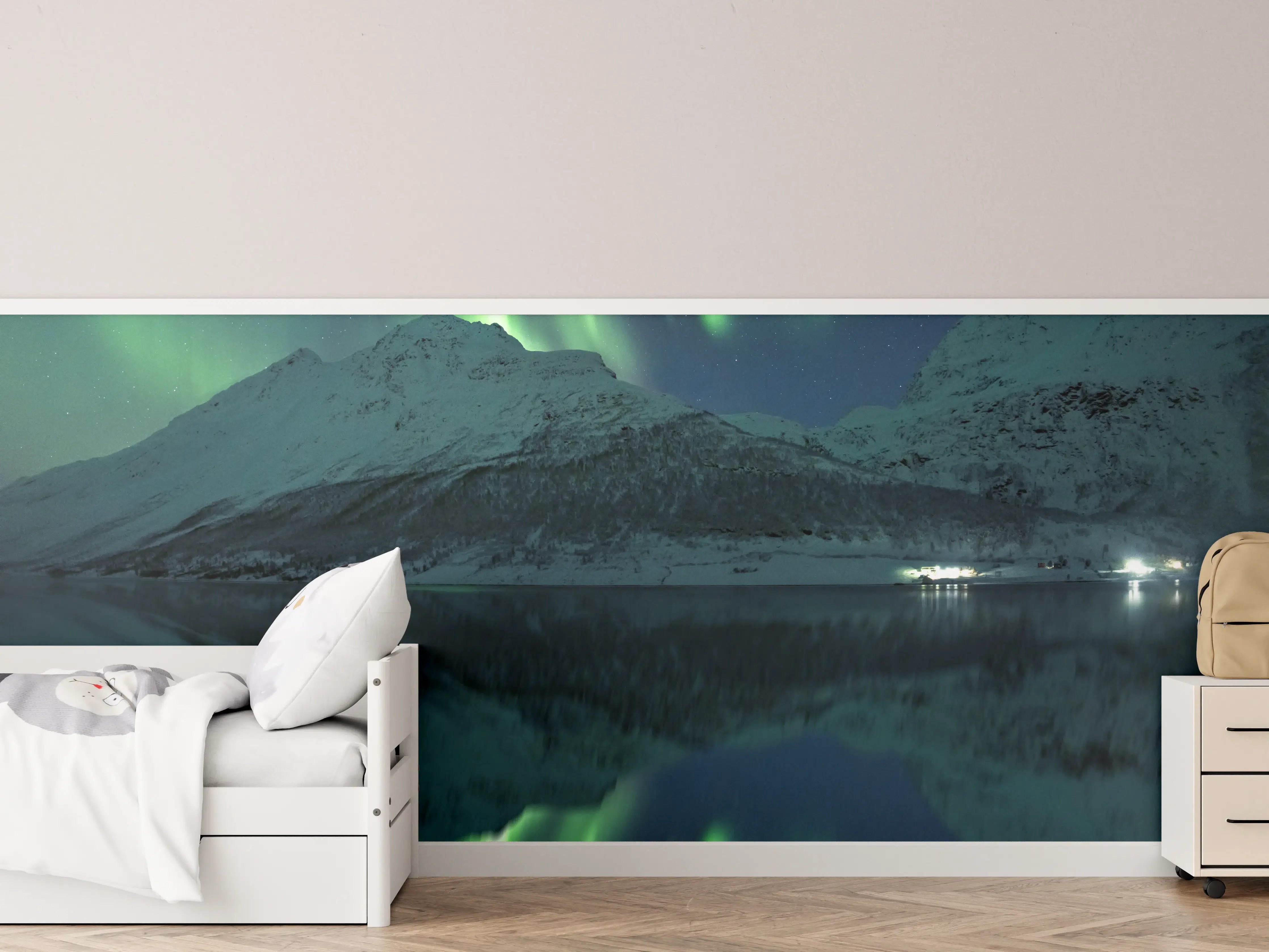 Kinderzimmer Wandgestaltung - Aurora Borealis Reflexion