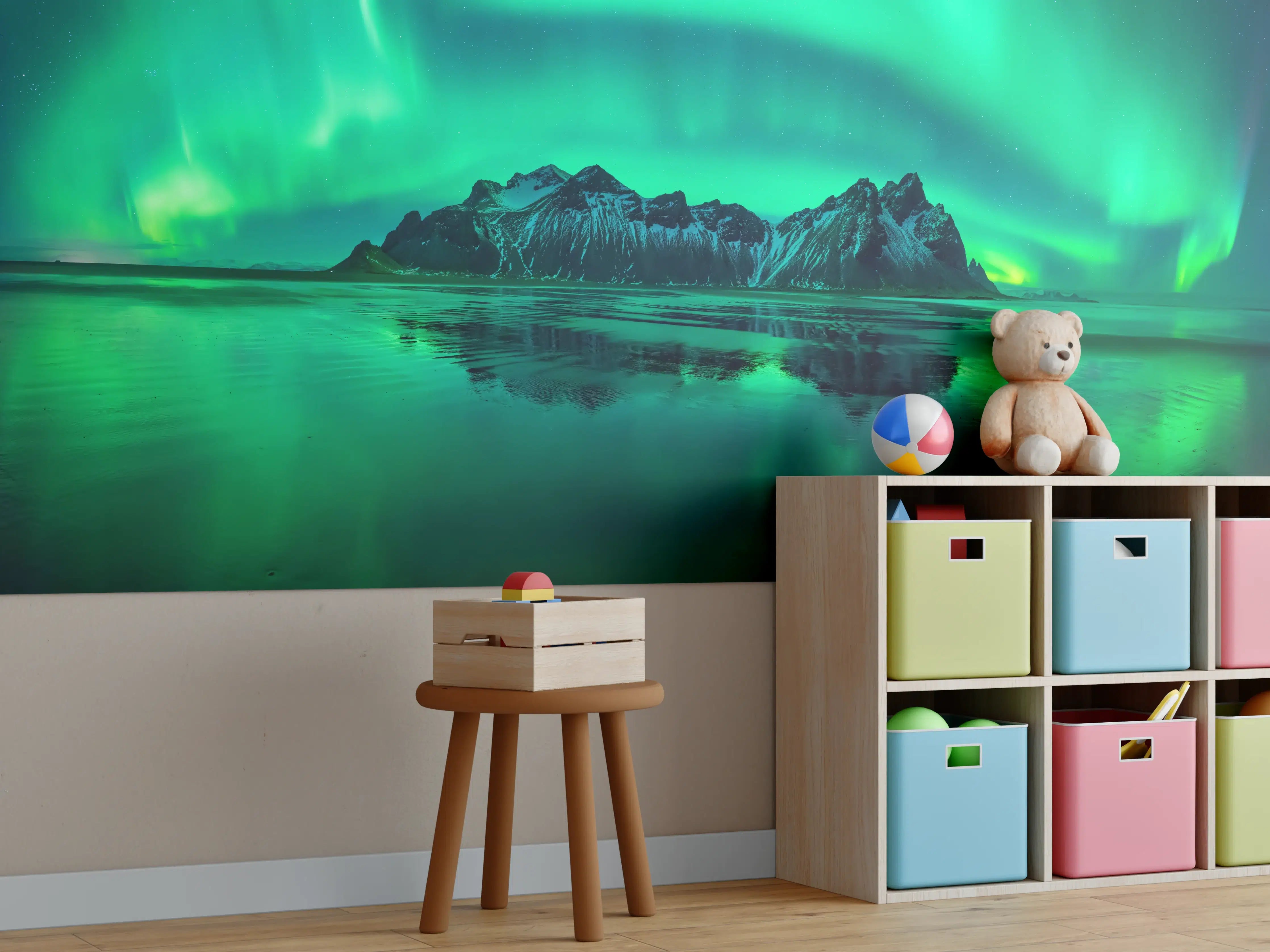 Kinderzimmer Wandgestaltung - Aurora Stokksnes - Island