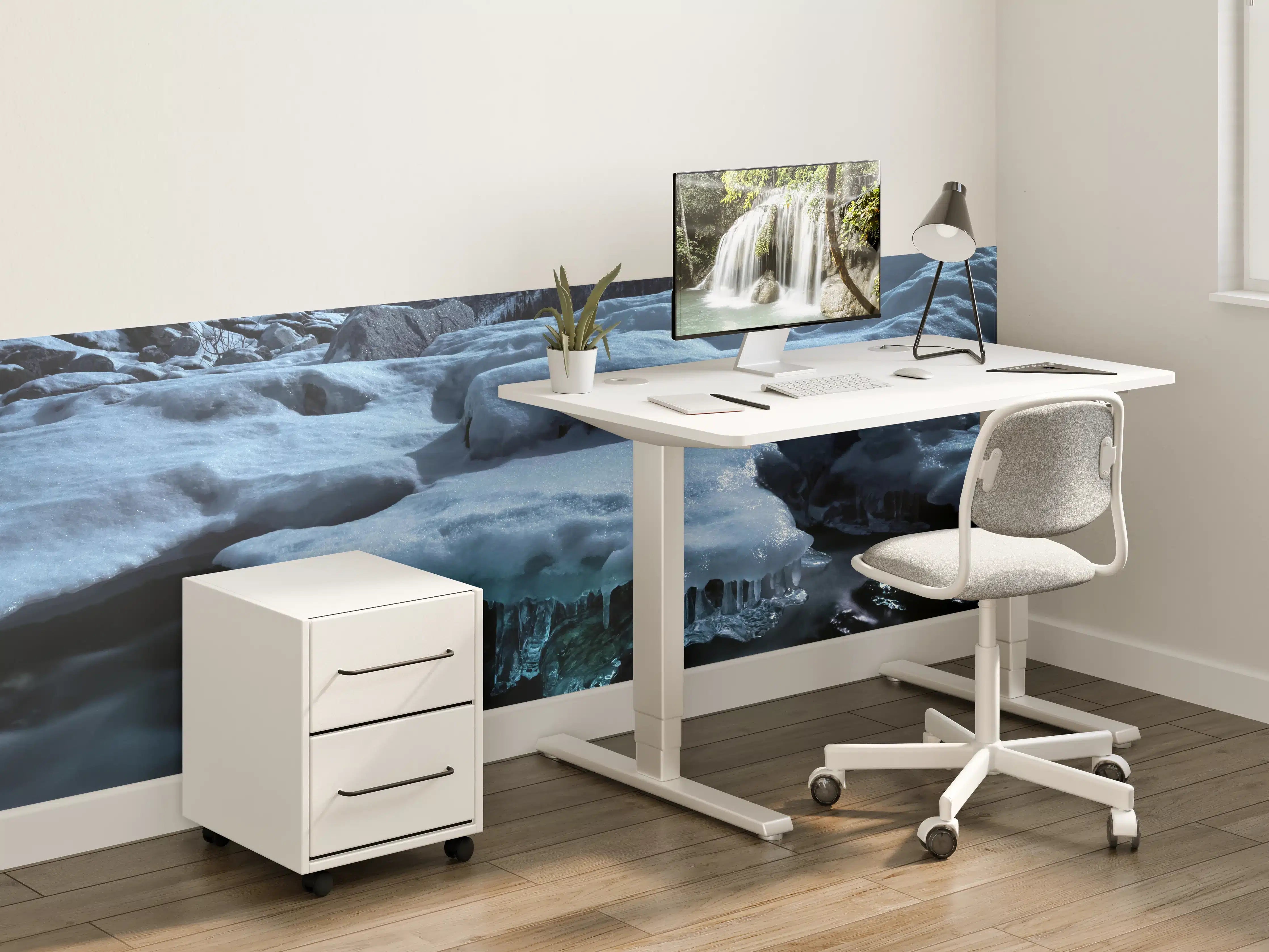 Kinderzimmer Wandgestaltung - Aurora über Eisbergspitze