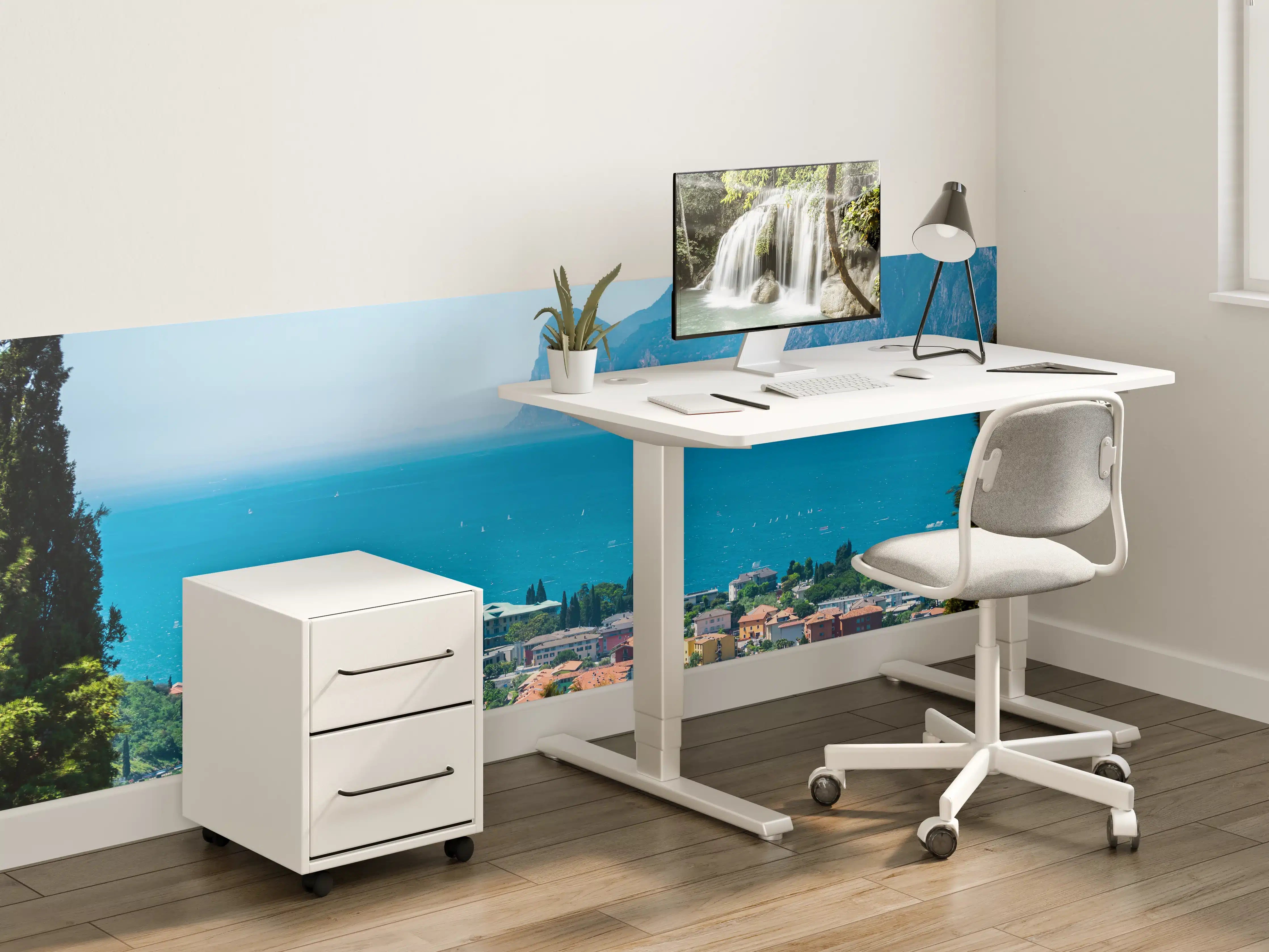 Kinderzimmer Wandgestaltung - Aussicht vom Gipfel auf Gardasee