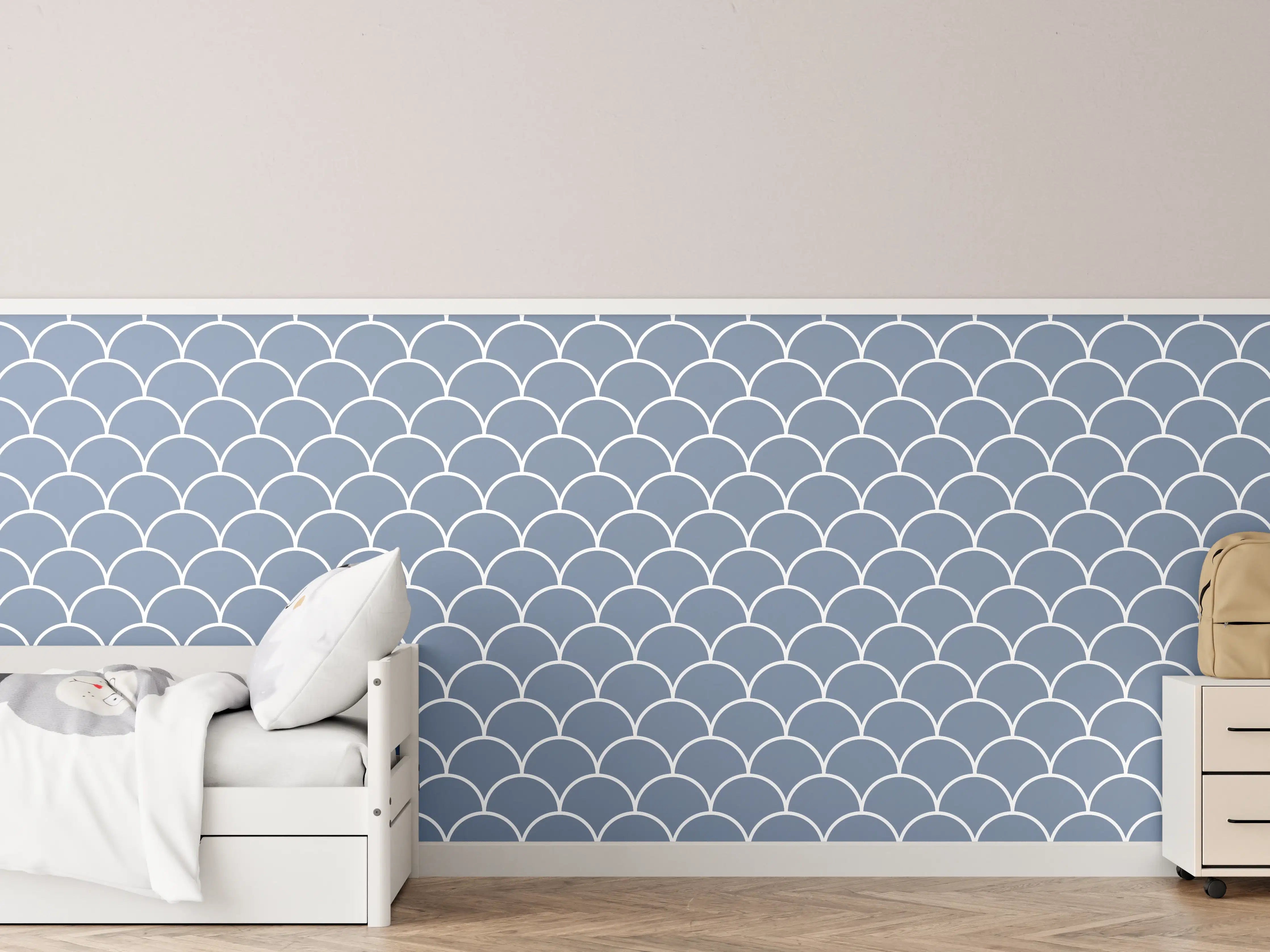 Kinderzimmer Wandgestaltung - Azzurro-Polvere-Wandmotiv