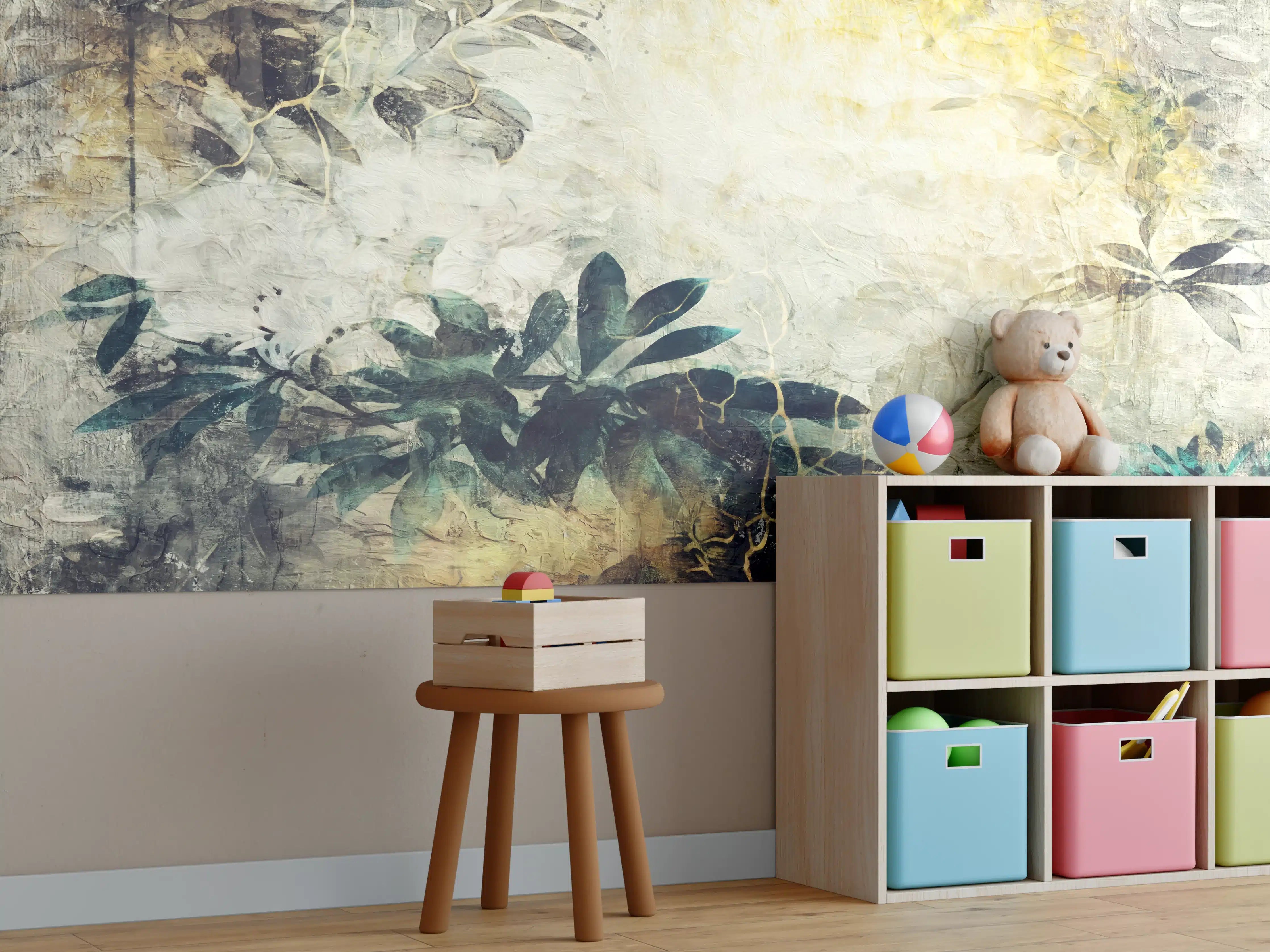 Kinderzimmer Wandgestaltung - Baumzweig Gemälde