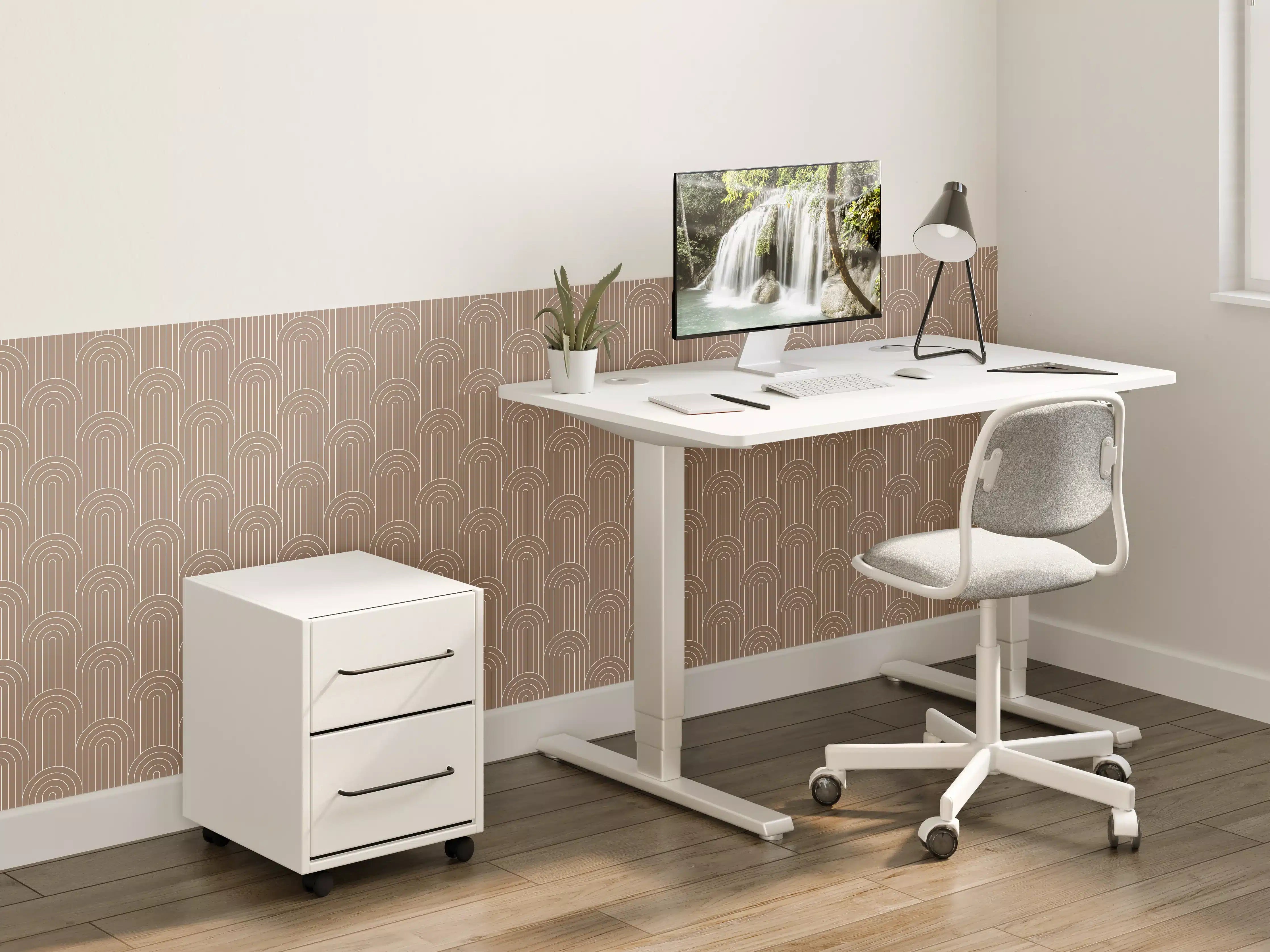 Kinderzimmer Wandgestaltung - Beige-Arcate-Simmetrie-Design