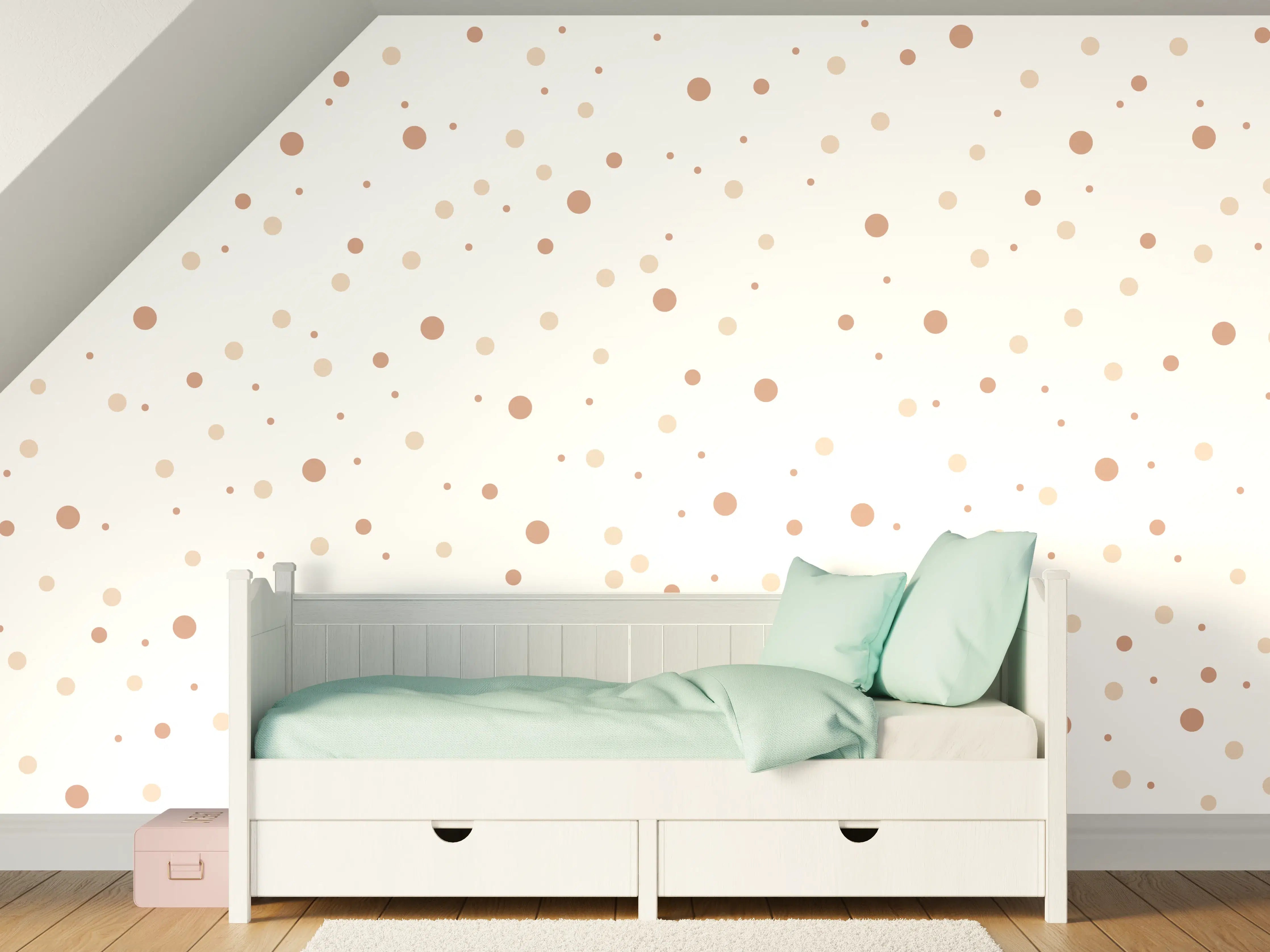 Kinderzimmer Wandgestaltung - Beige Donut mit Zuckerguss und Streuseln