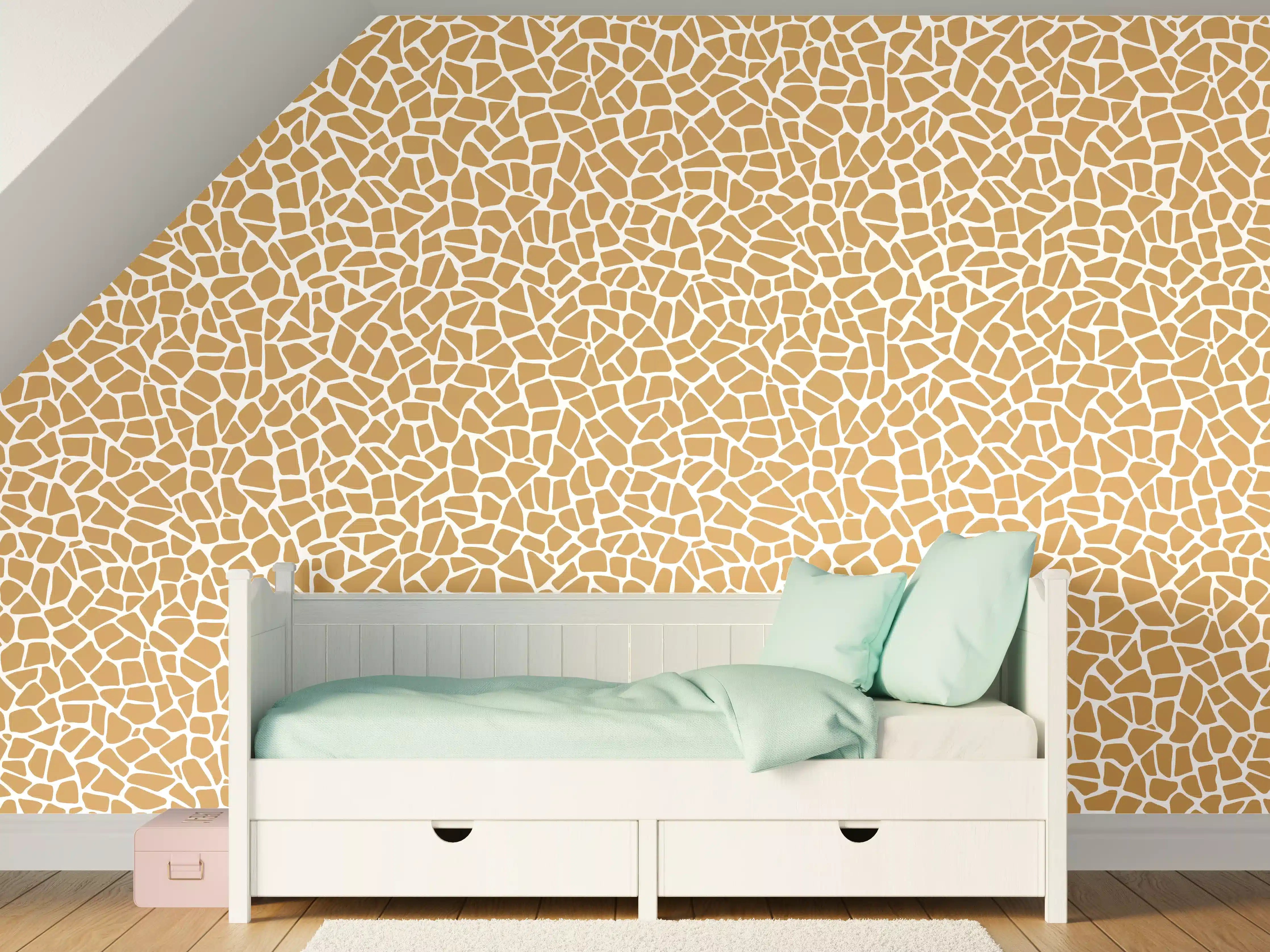 Kinderzimmer Wandgestaltung - Beige-Fliesen-Textur mit feiner Struktur