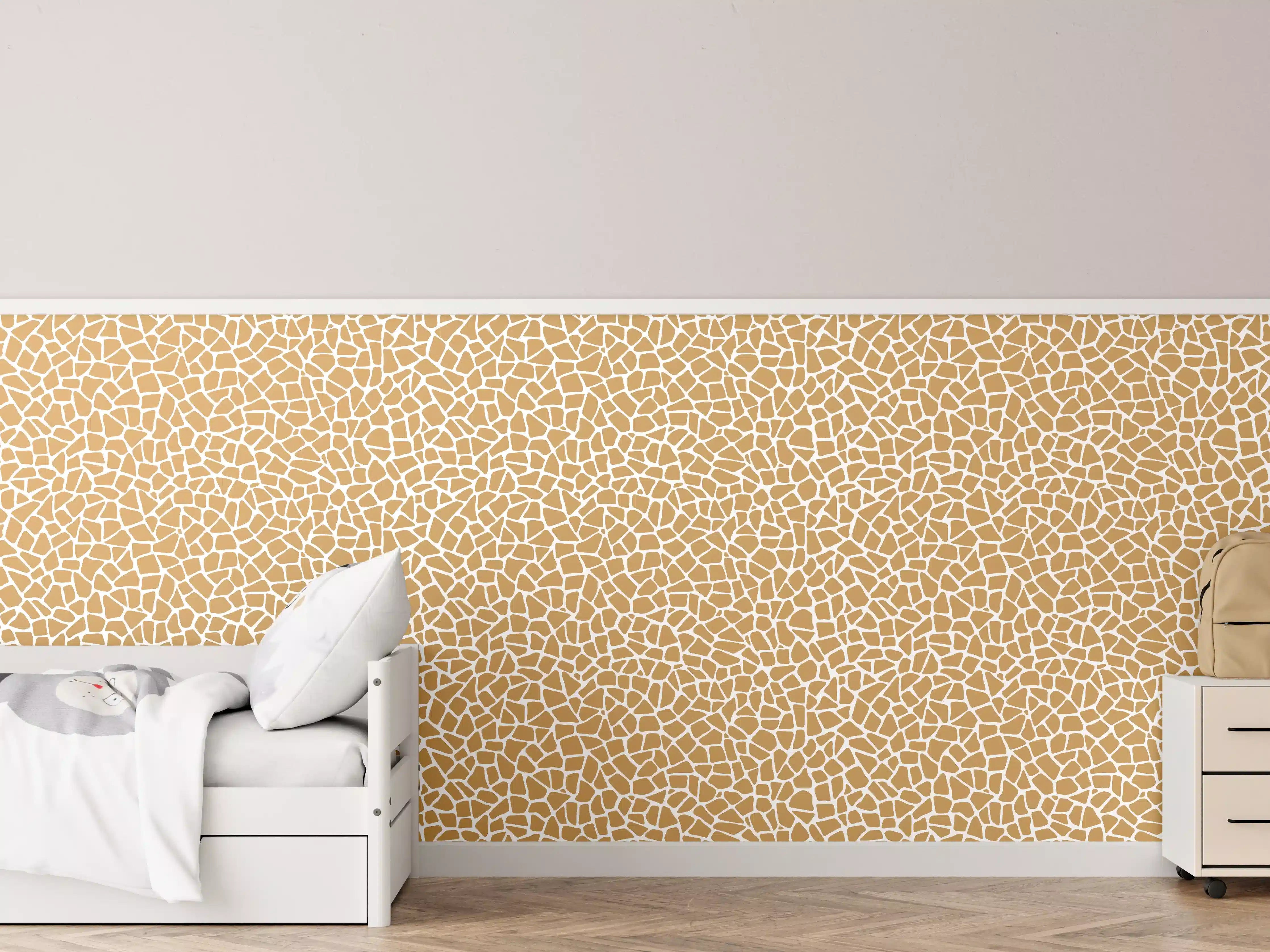 Kinderzimmer Wandgestaltung - Beige-Fliesen-Textur mit feiner Struktur