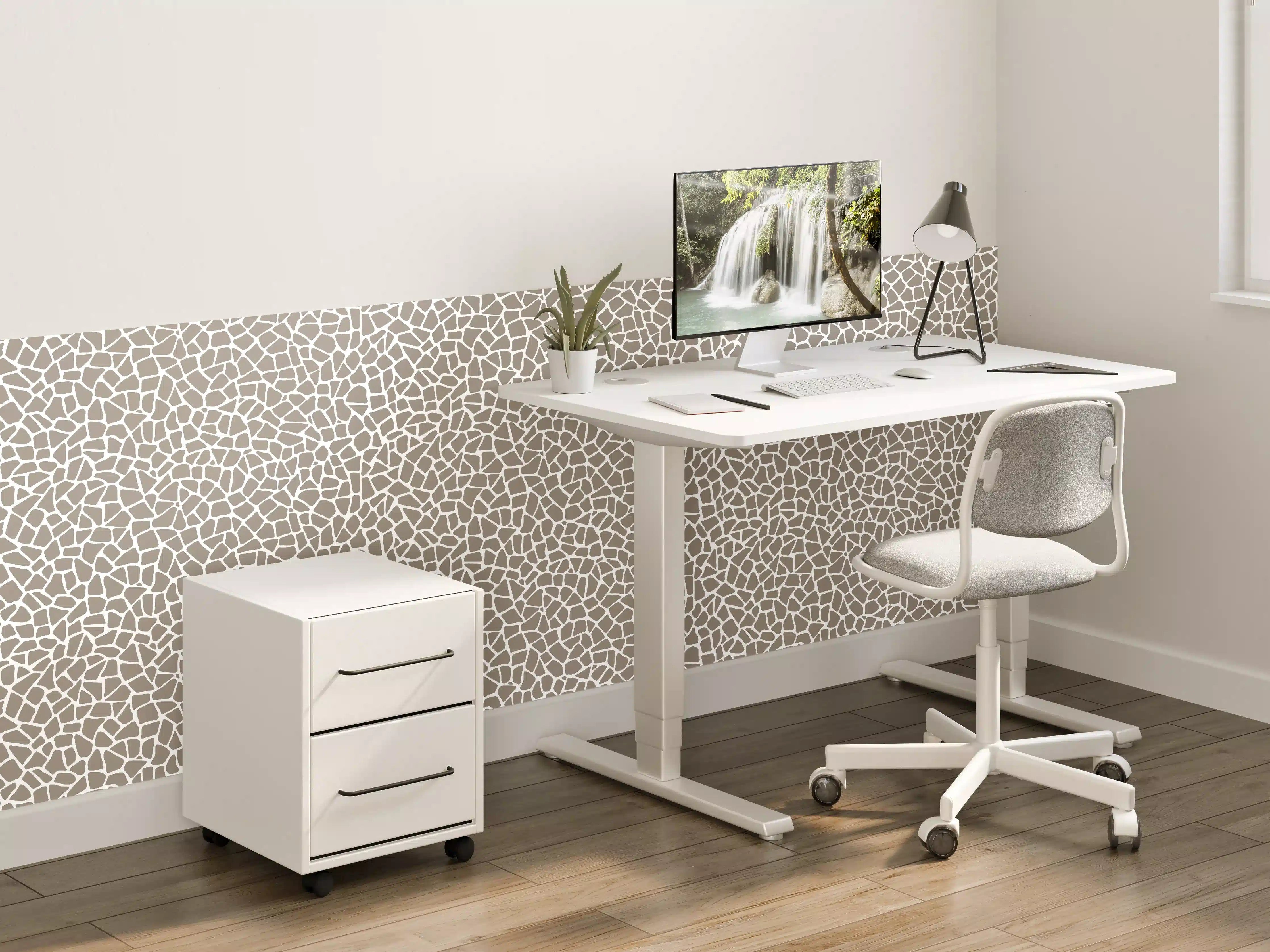 Kinderzimmer Wandgestaltung - Beige-Grau-Tessere-Textur