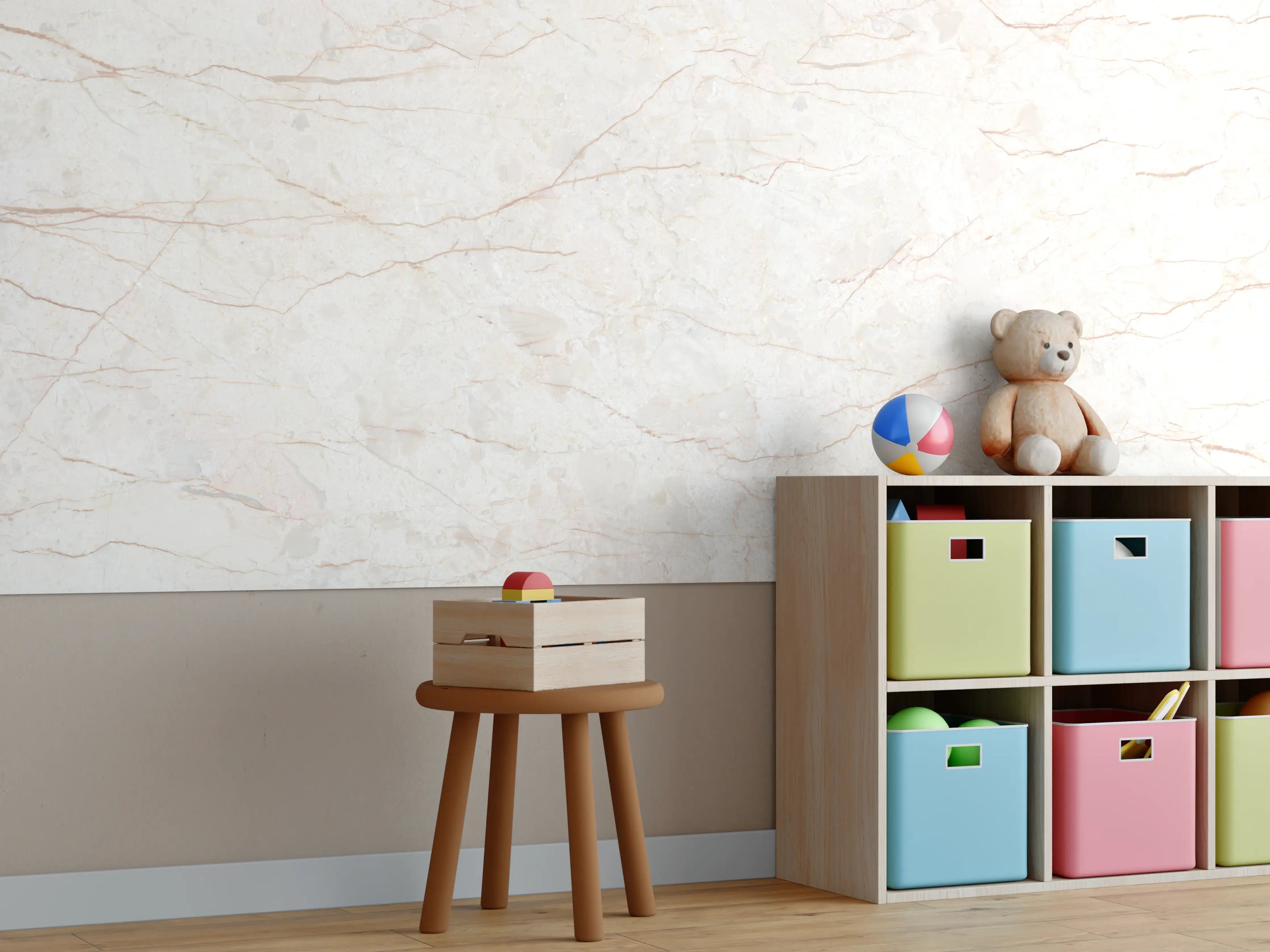 Kinderzimmer Wandgestaltung - Beige Marmor Hintergrund