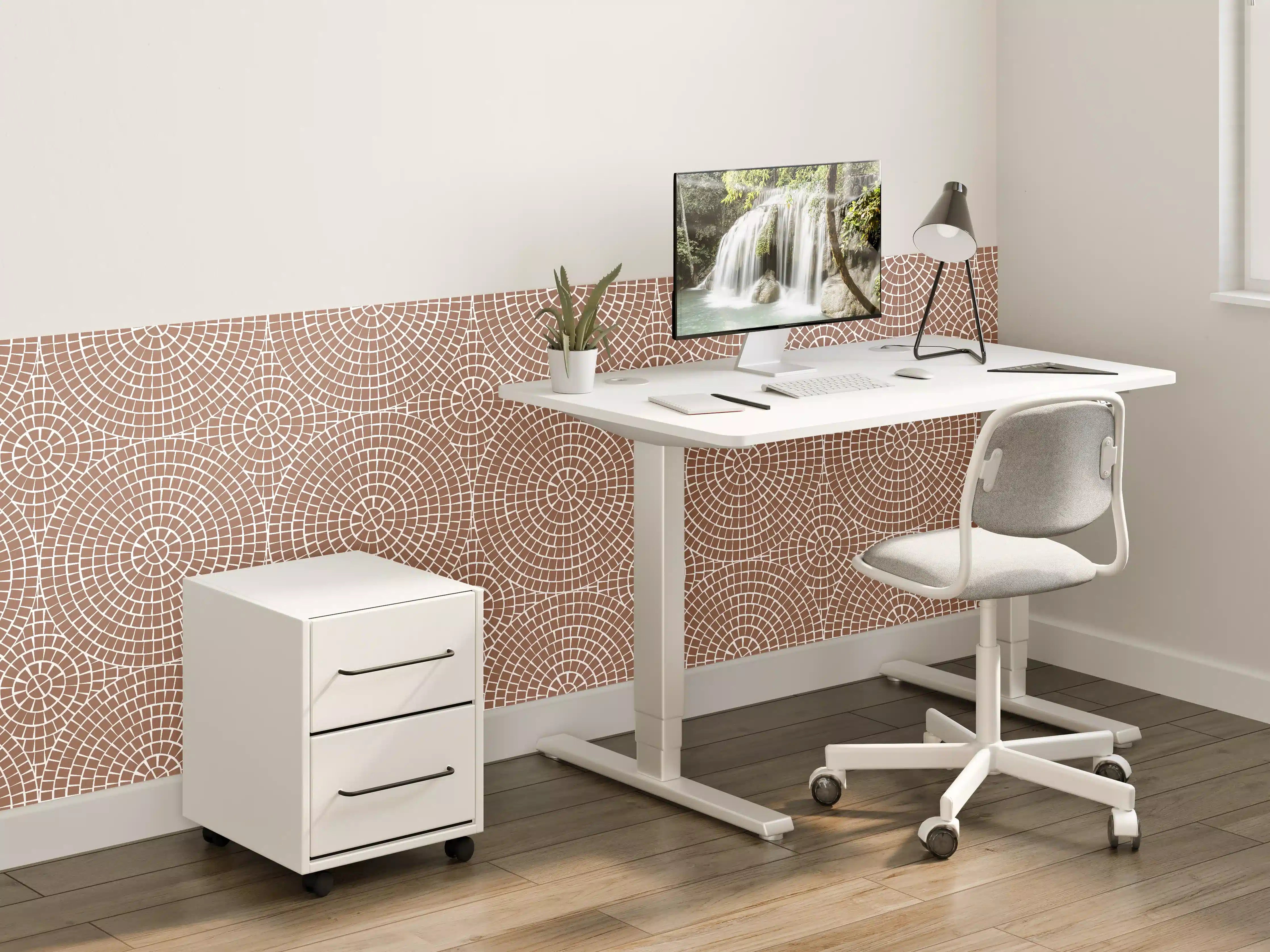 Kinderzimmer Wandgestaltung - Beige-Mosaik-Design