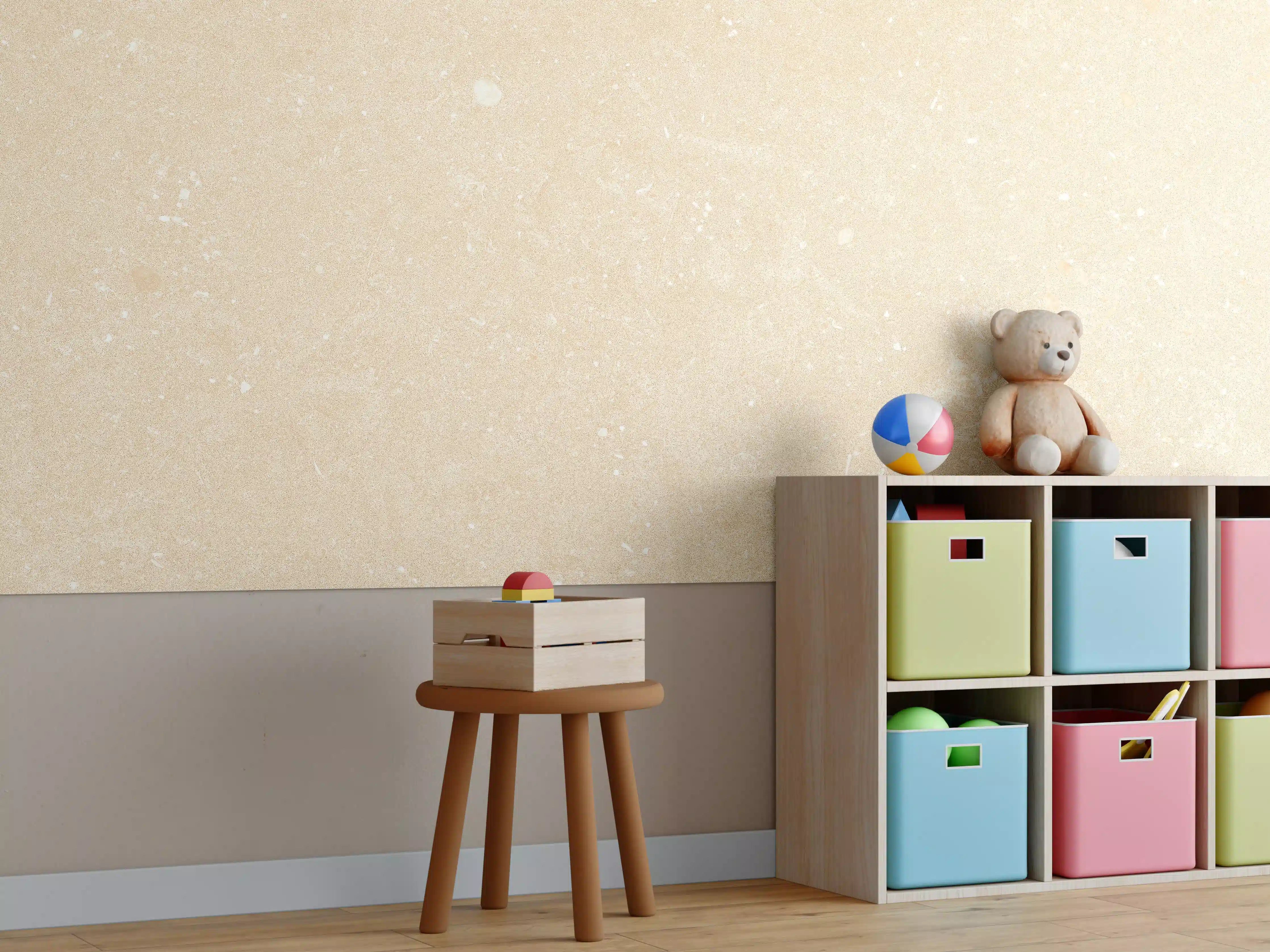 Kinderzimmer Wandgestaltung - Beige Papyrus Textur