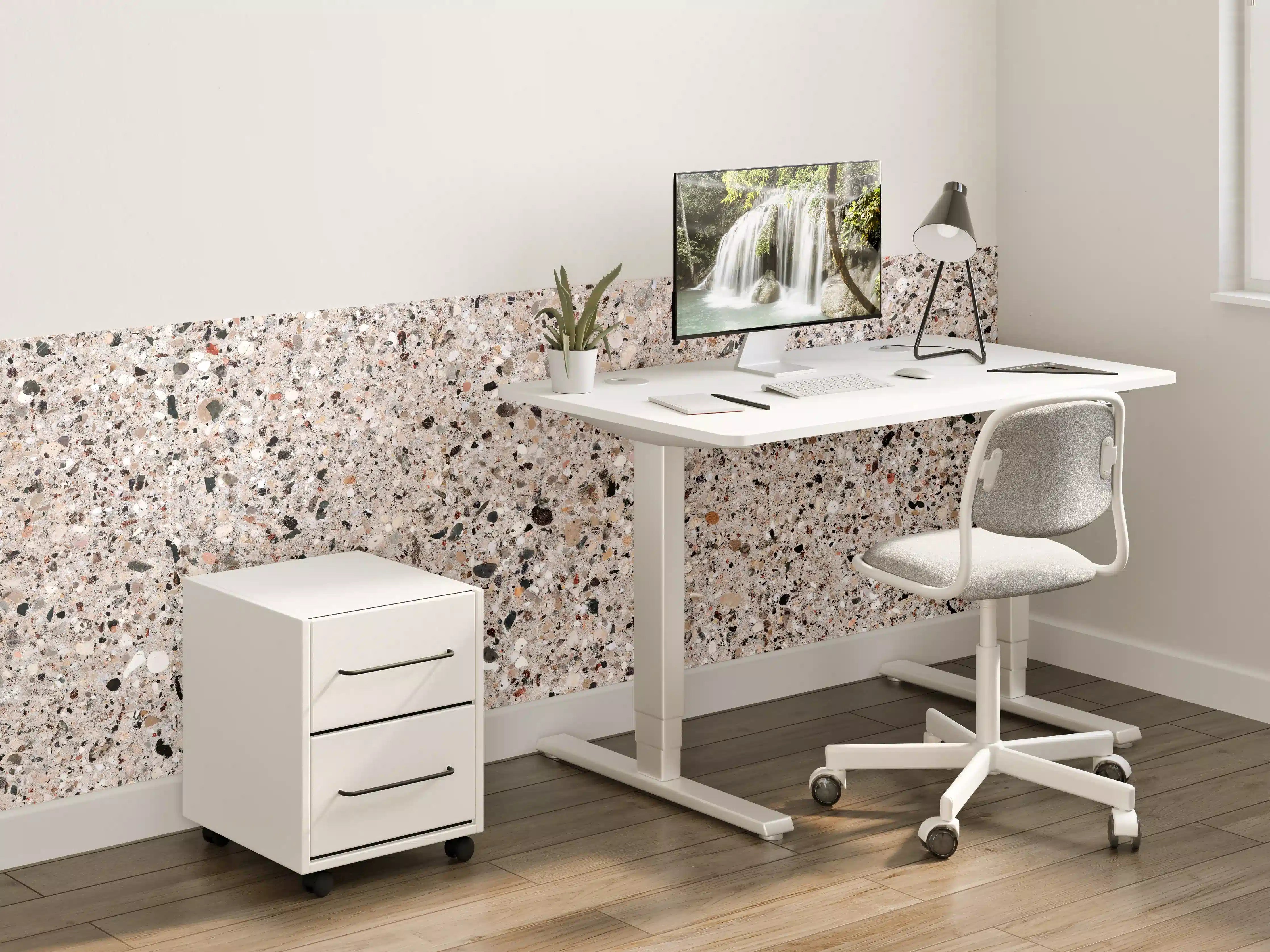 Kinderzimmer Wandgestaltung - Beige Steinterrazzo Textur