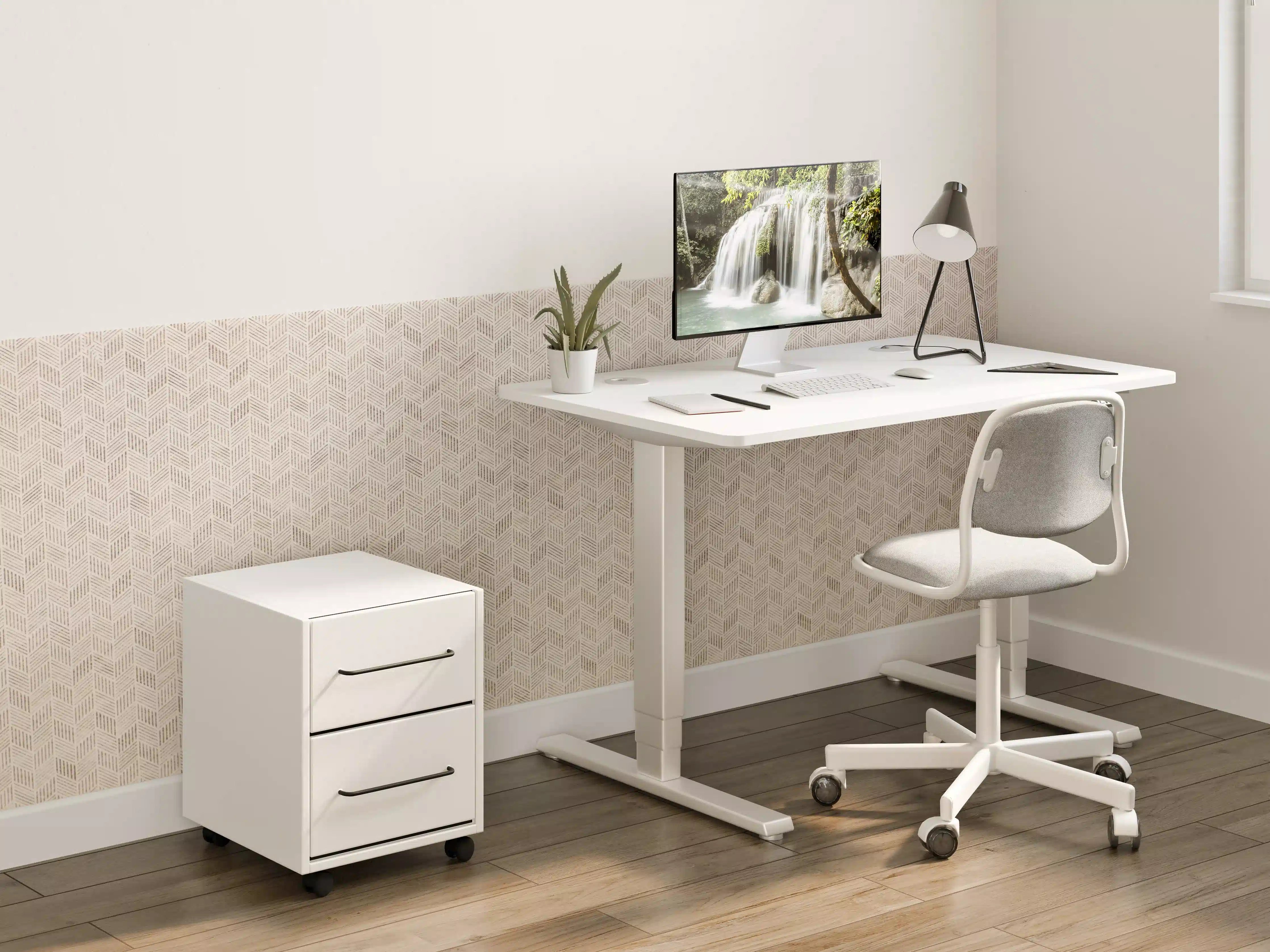 Kinderzimmer Wandgestaltung - Beige Tapetentextur mit geometrischem Muster