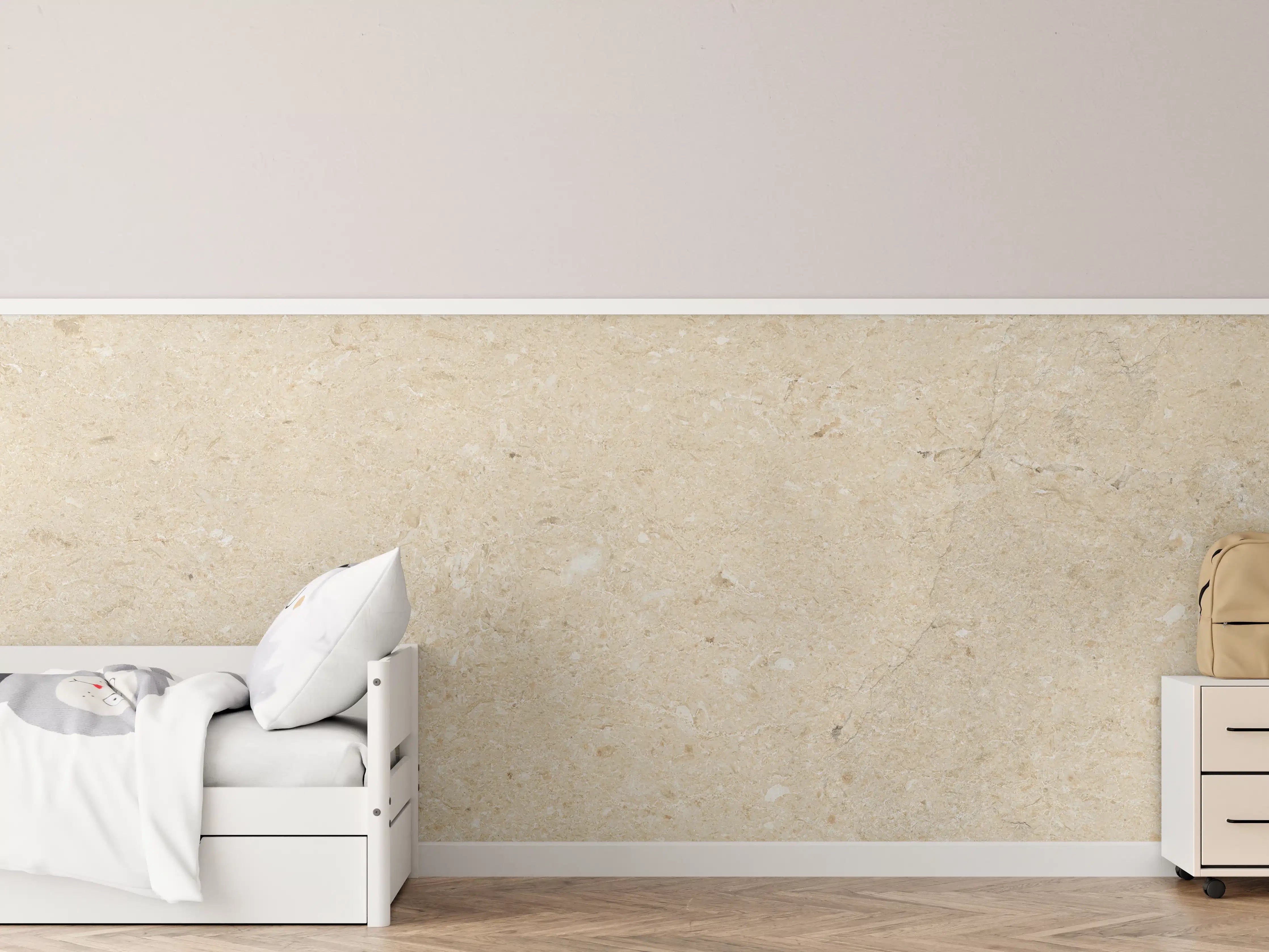 Kinderzimmer Wandgestaltung - Beige vintage Oberfläche