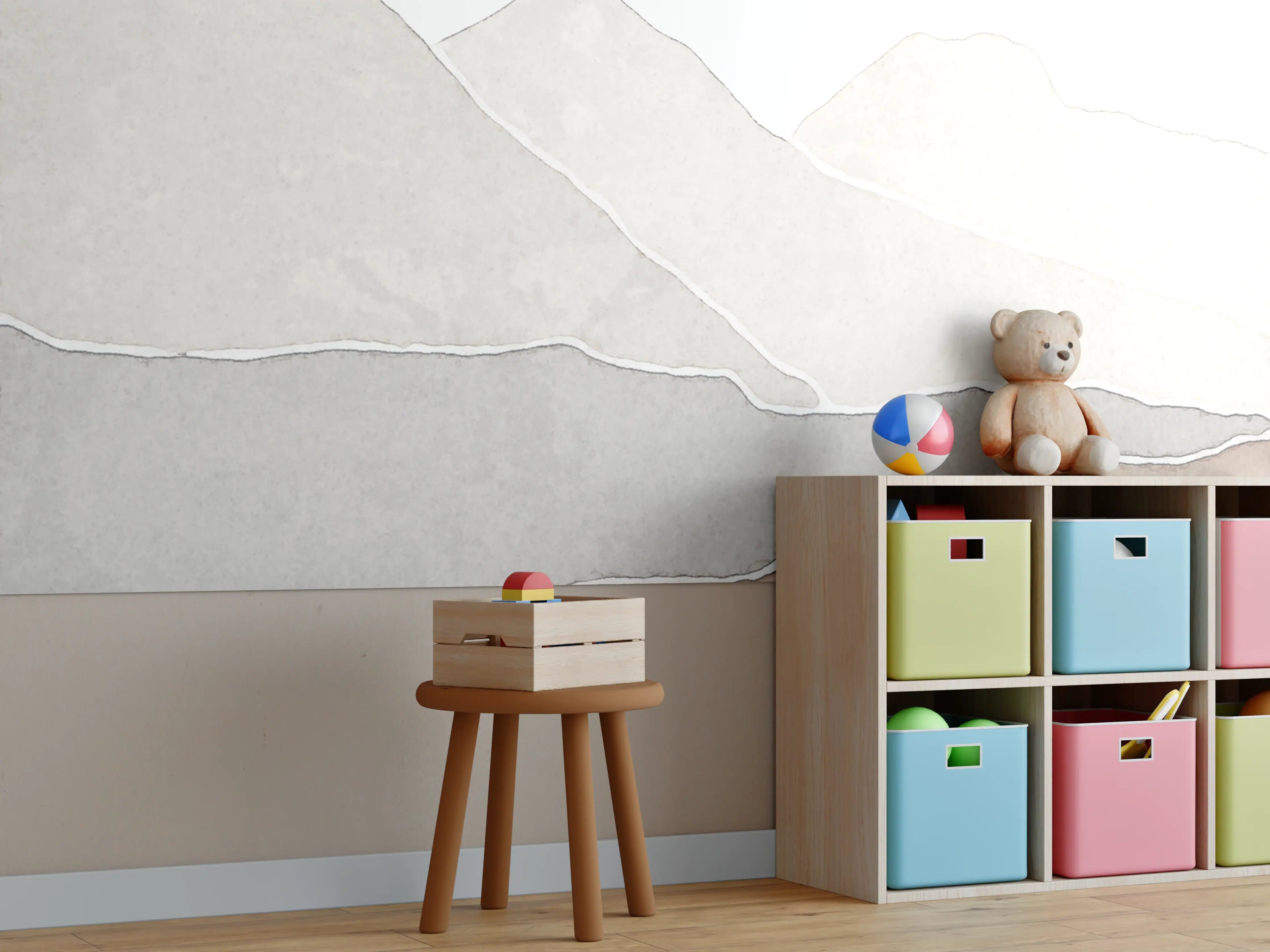 Kinderzimmer Wandgestaltung - Bergige Region - Gemälde
