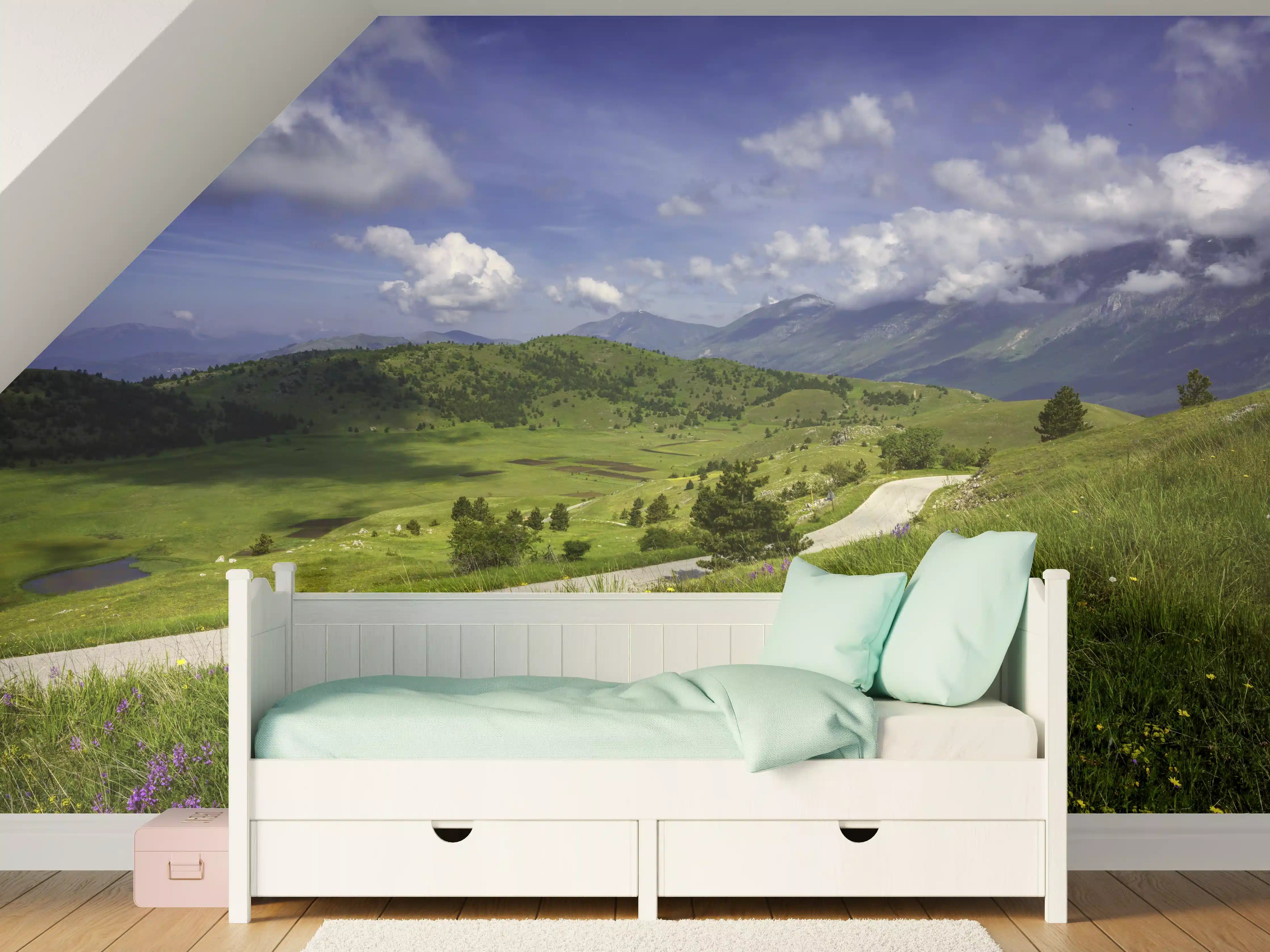 Kinderzimmer Wandgestaltung - Berglandschaft - Berglandschaft - Naturpark Gran Sasso