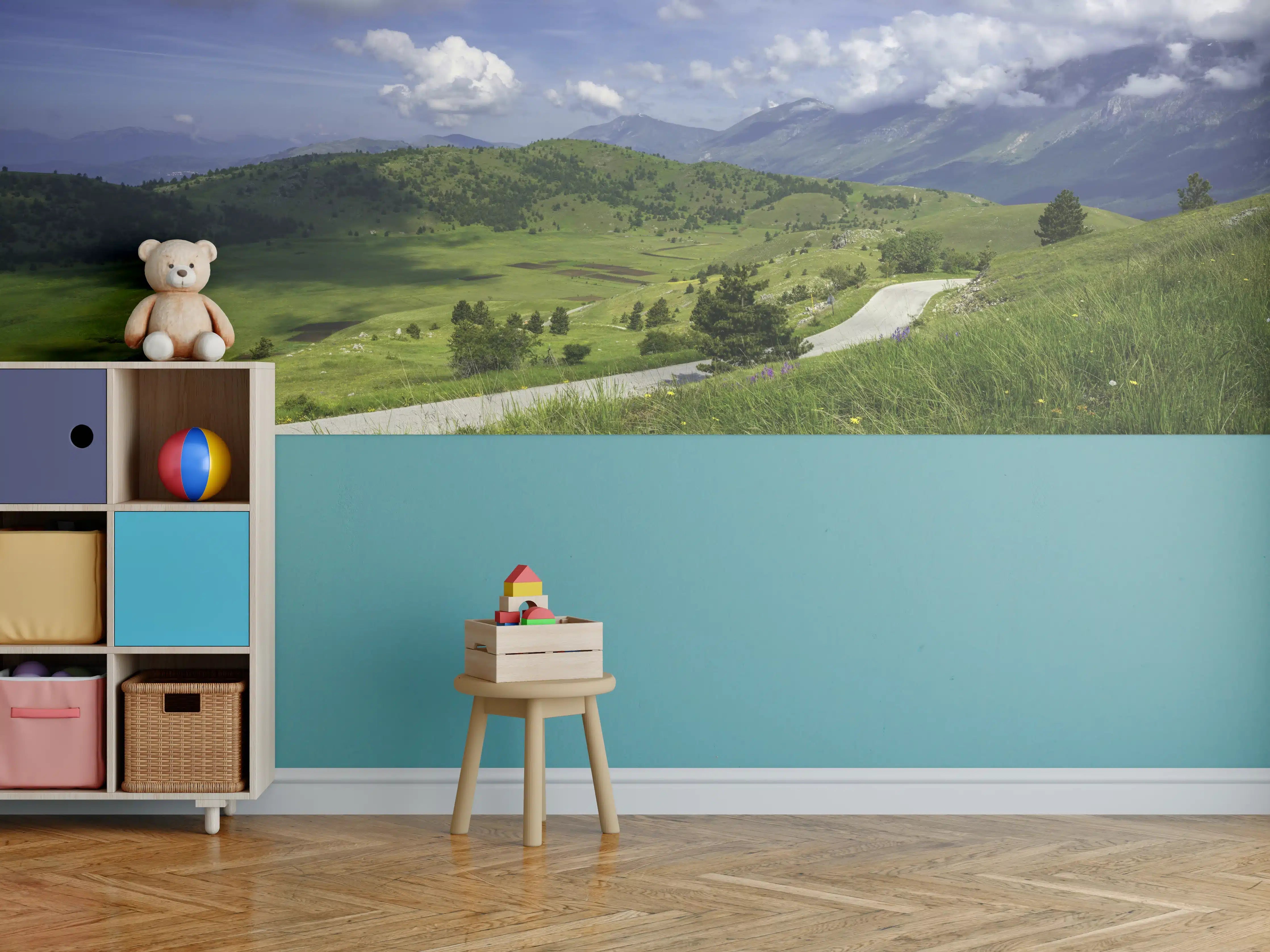 Kinderzimmer Wandgestaltung - Berglandschaft - Berglandschaft - Naturpark Gran Sasso
