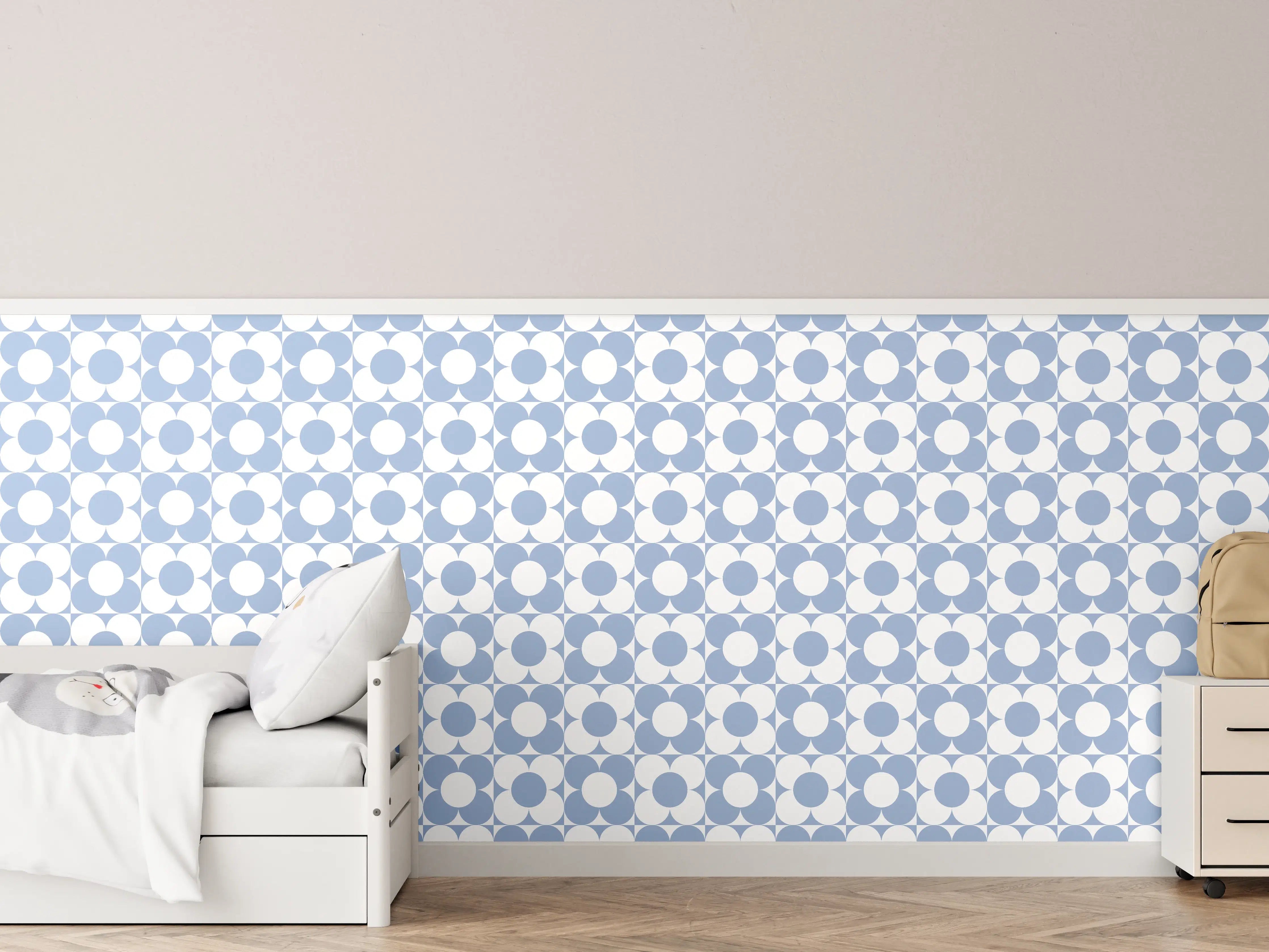 Kinderzimmer Wandgestaltung - Beruhigende Türkis-Textur