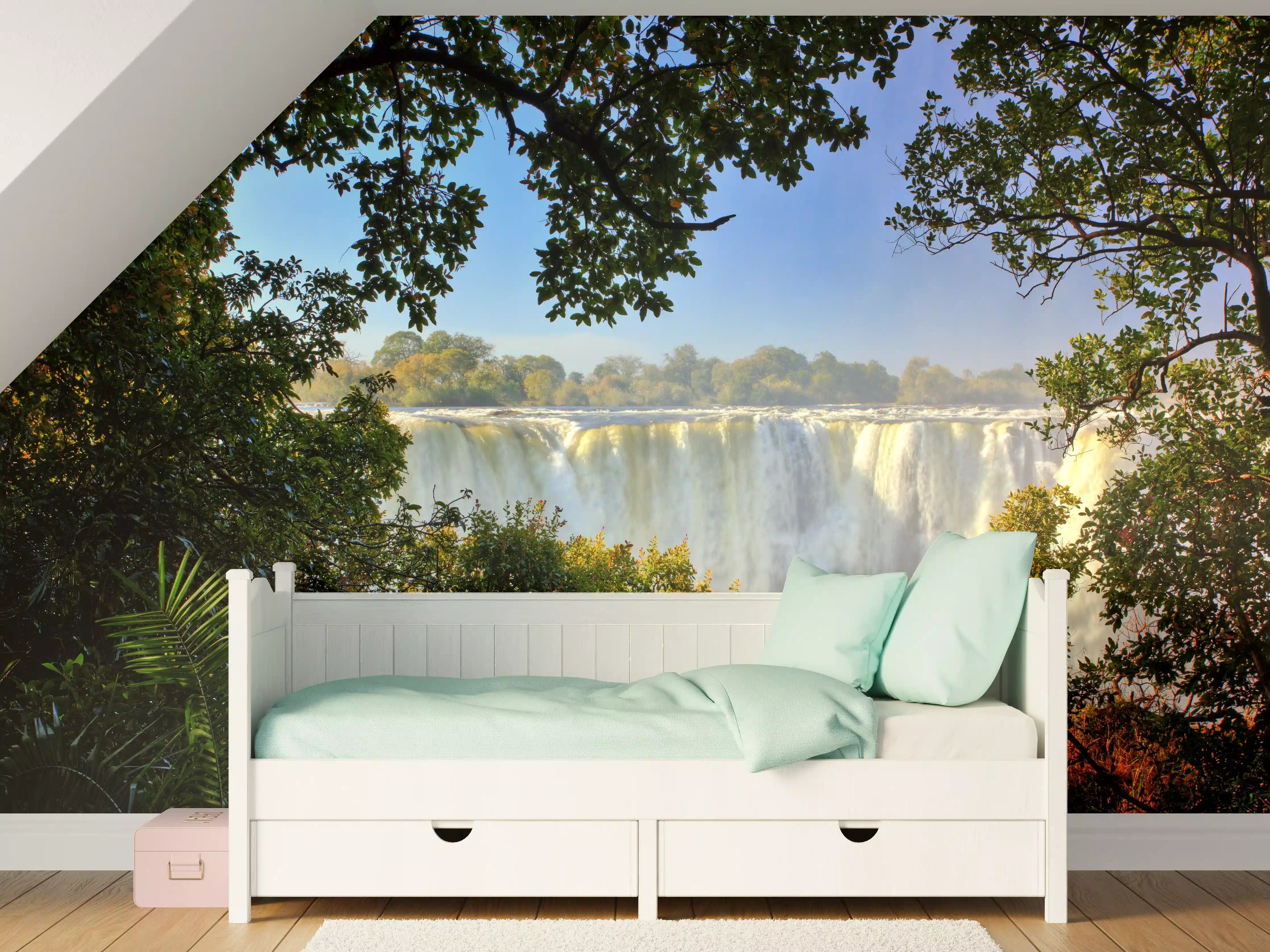 Kinderzimmer Wandgestaltung - Besondere Perspektive auf Victoria Falls