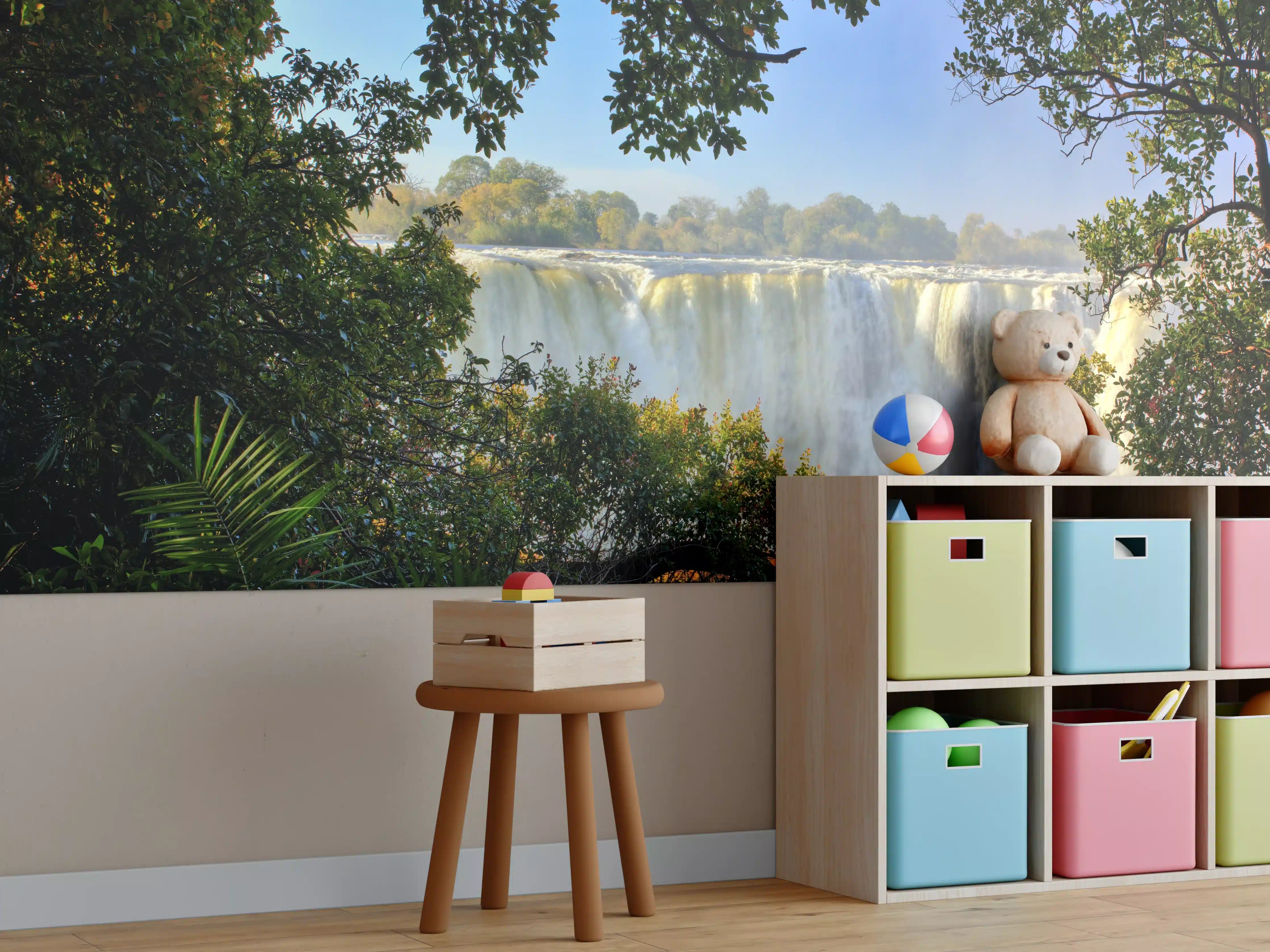 Kinderzimmer Wandgestaltung - Besondere Perspektive auf Victoria Falls