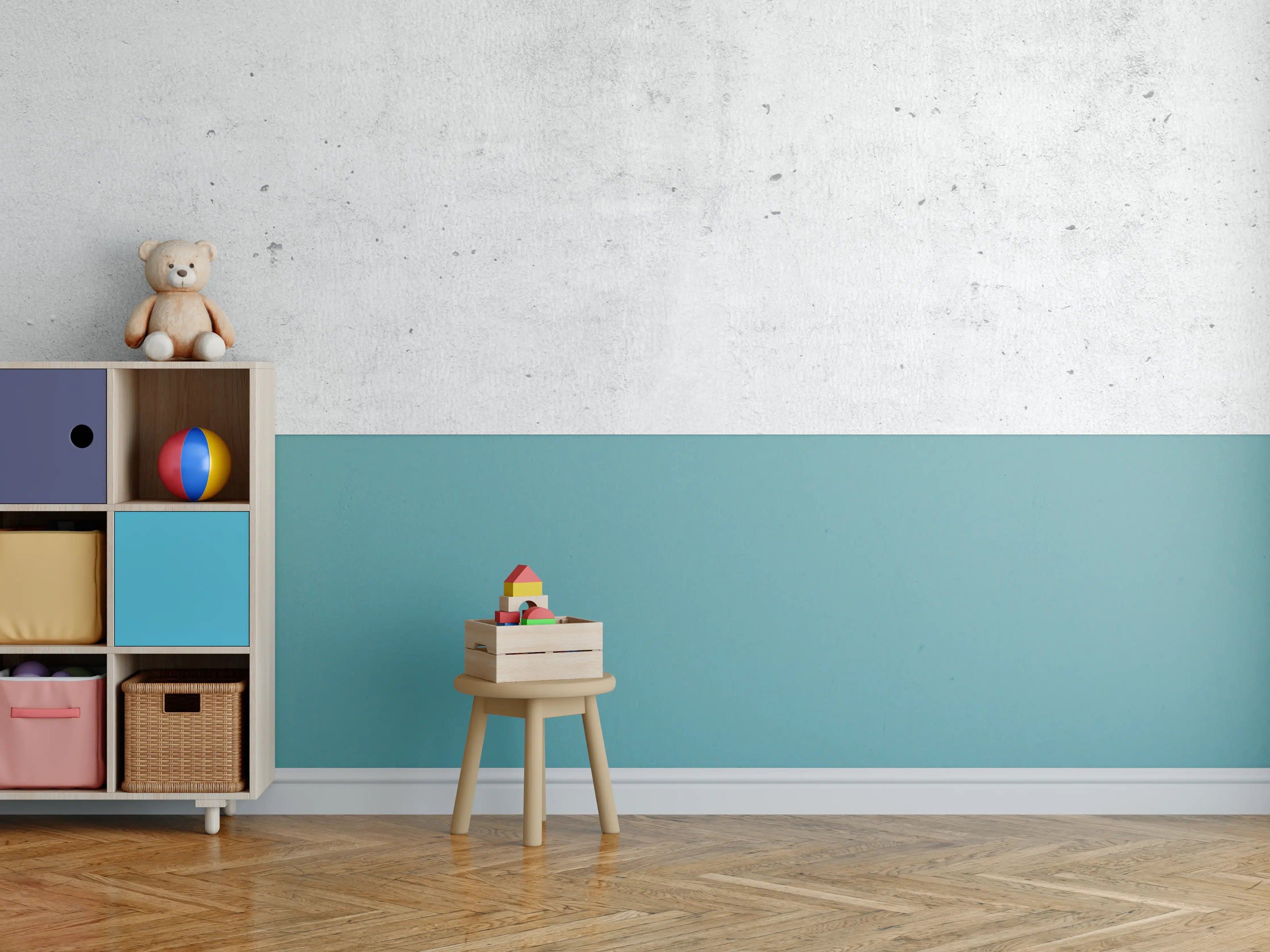 Kinderzimmer Wandgestaltung - Betonwand alte Textur