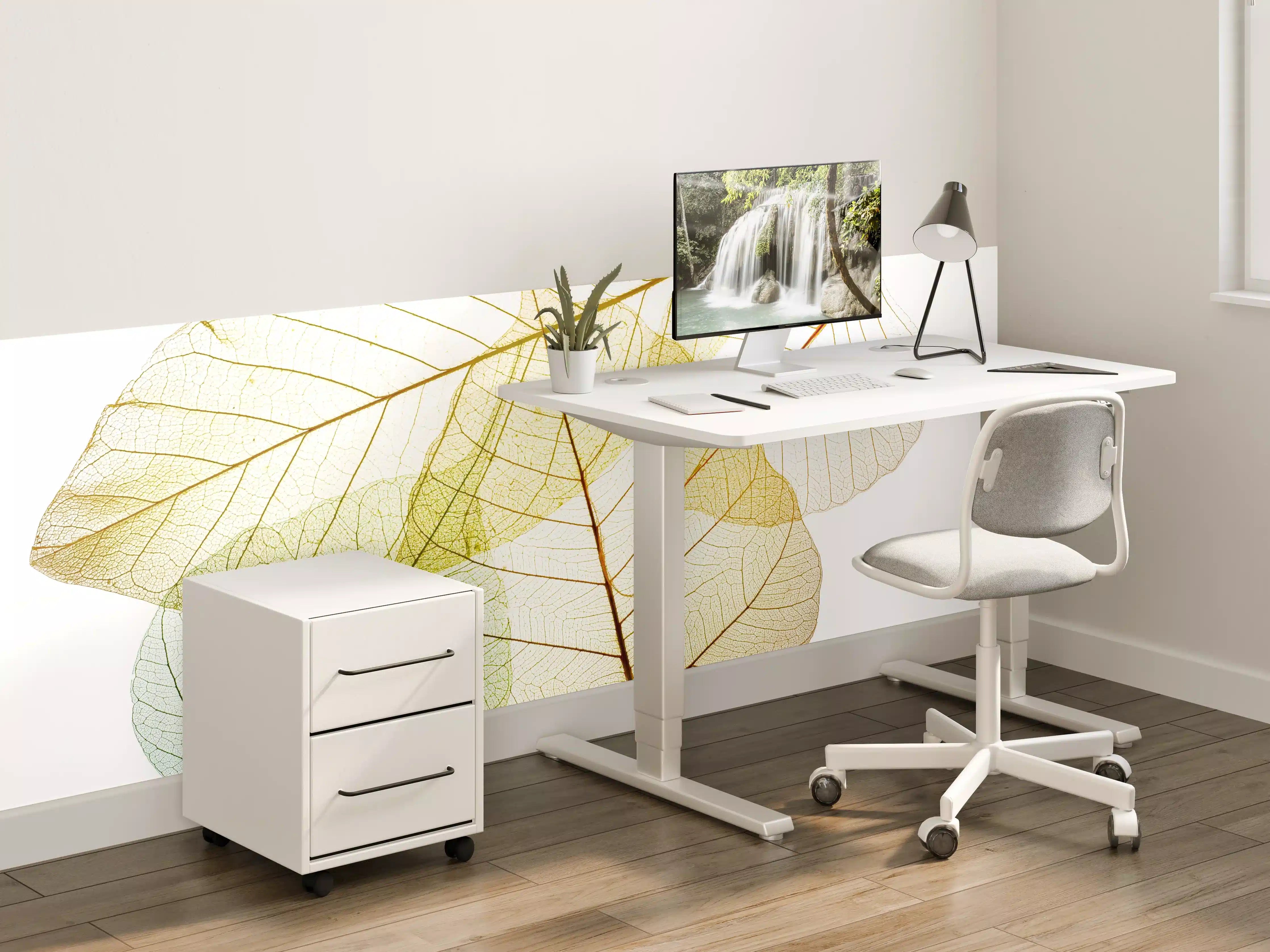 Kinderzimmer Wandgestaltung - Blatt-Textur-Muster 6