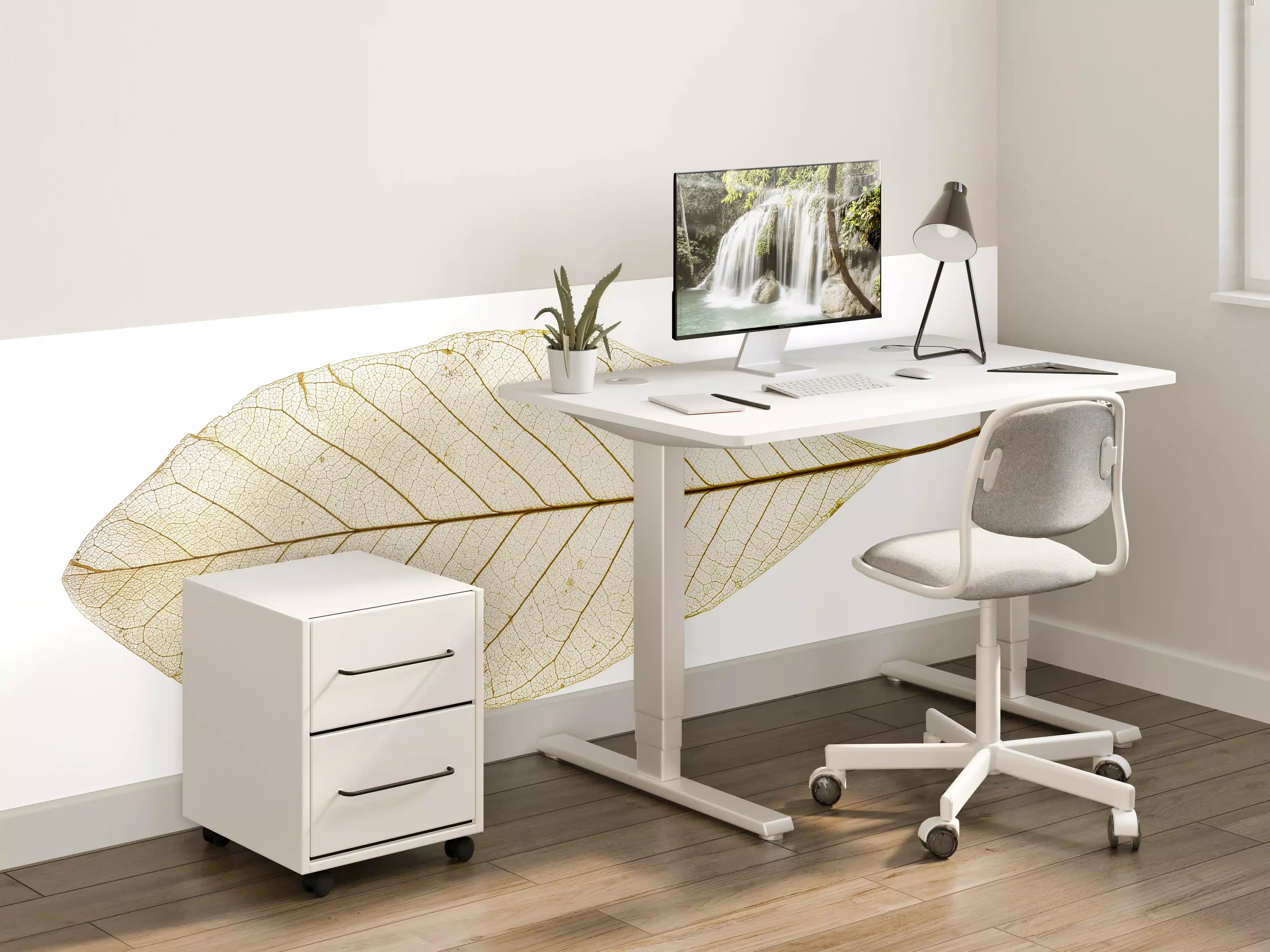 Kinderzimmer Wandgestaltung - Blatt-Textur-Muster