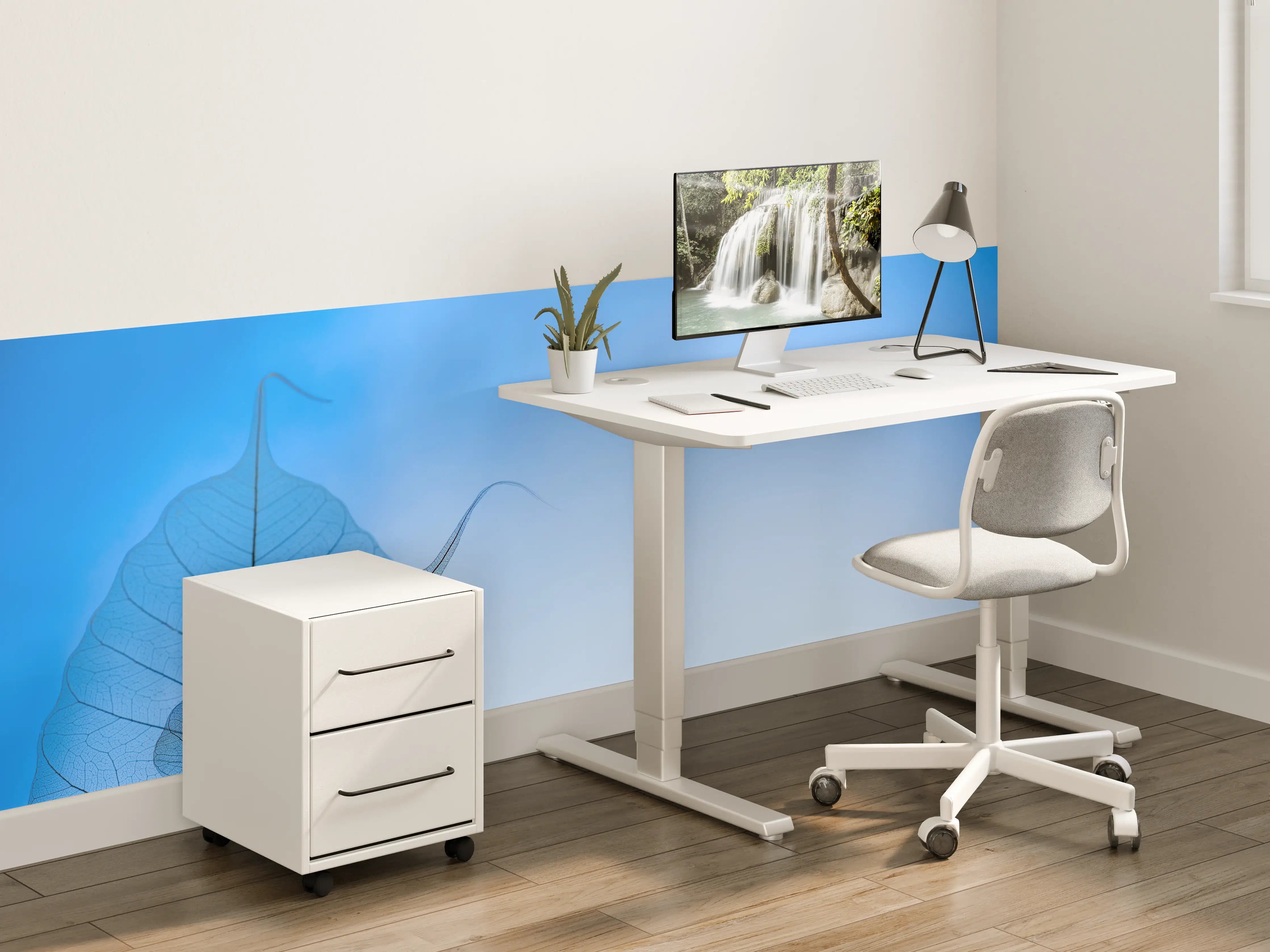 Kinderzimmer Wandgestaltung - Blau-Veined Transparentes Blattbild