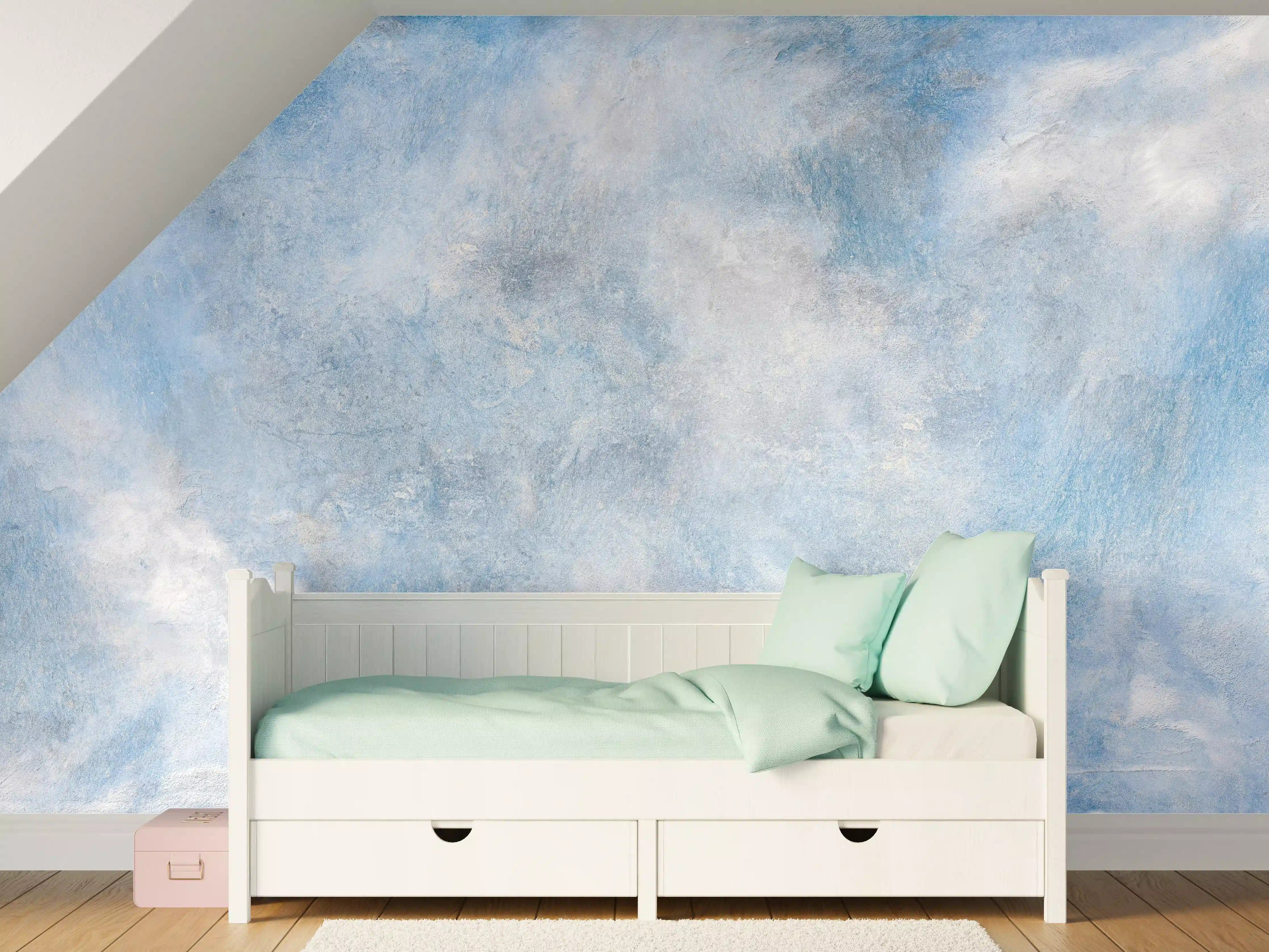 Kinderzimmer Wandgestaltung - Blaue Marmor Textur