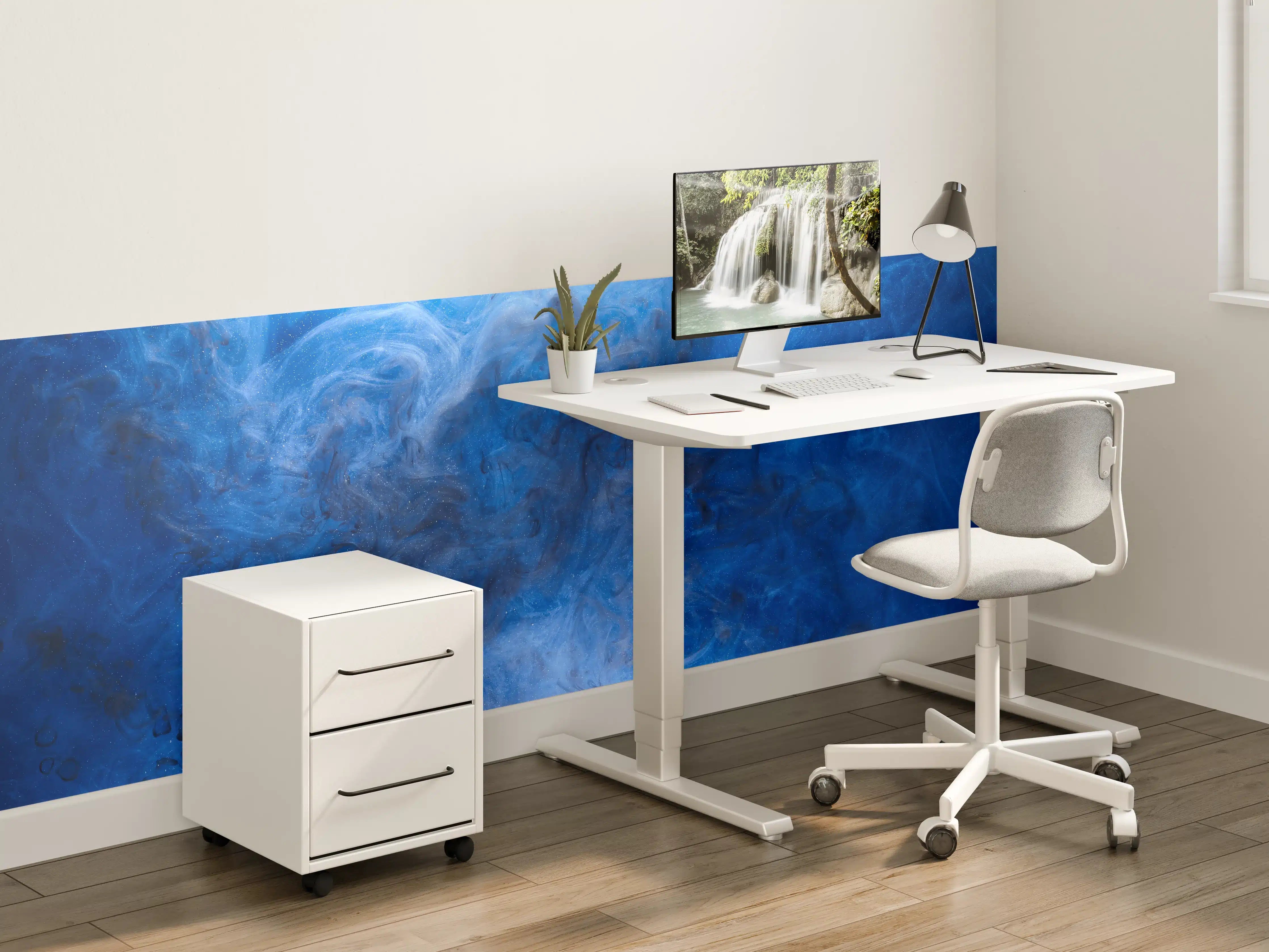 Kinderzimmer Wandgestaltung - Blauer Rauch