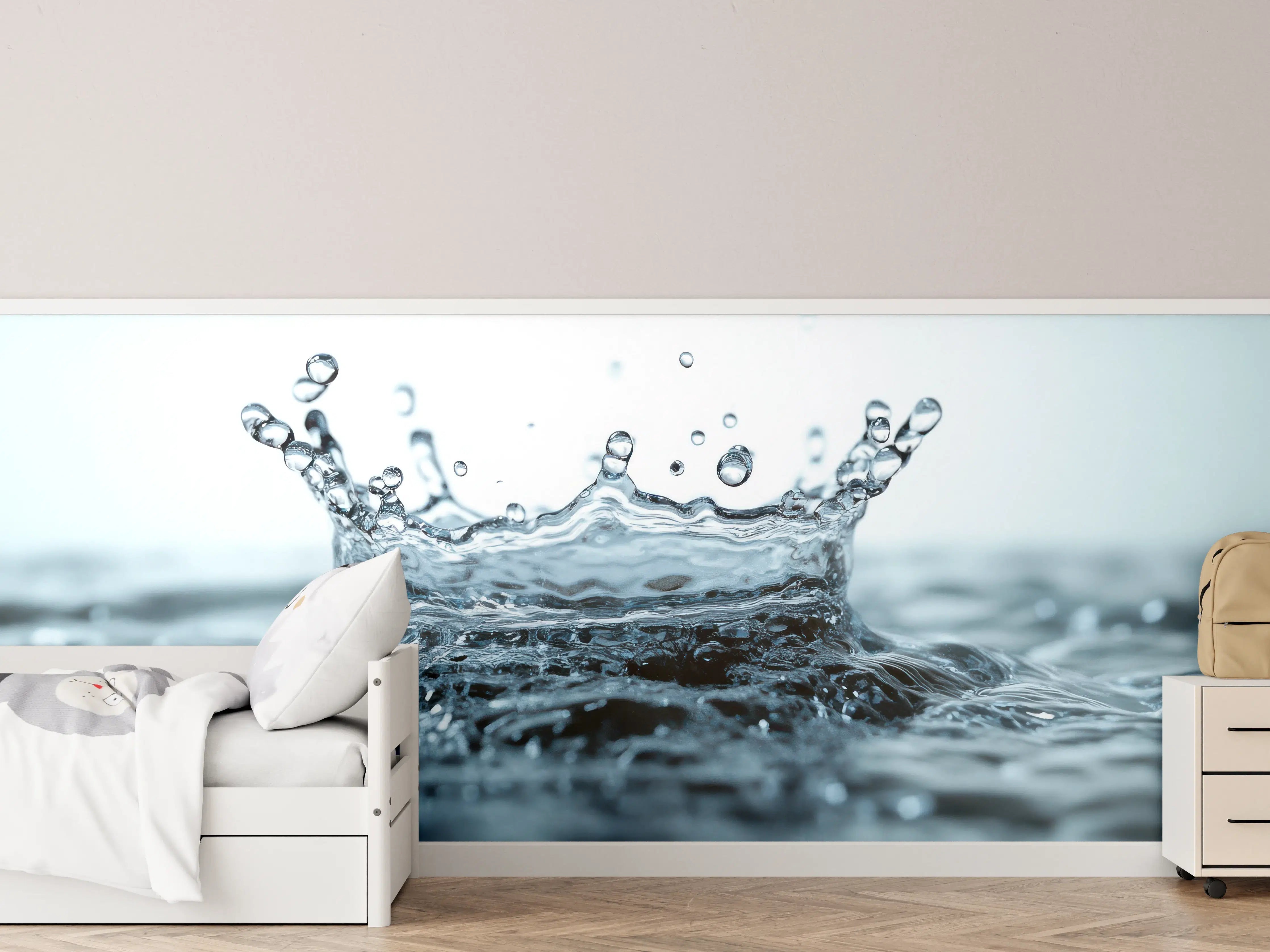 Kinderzimmer Wandgestaltung - Blauer Wasser-Splash