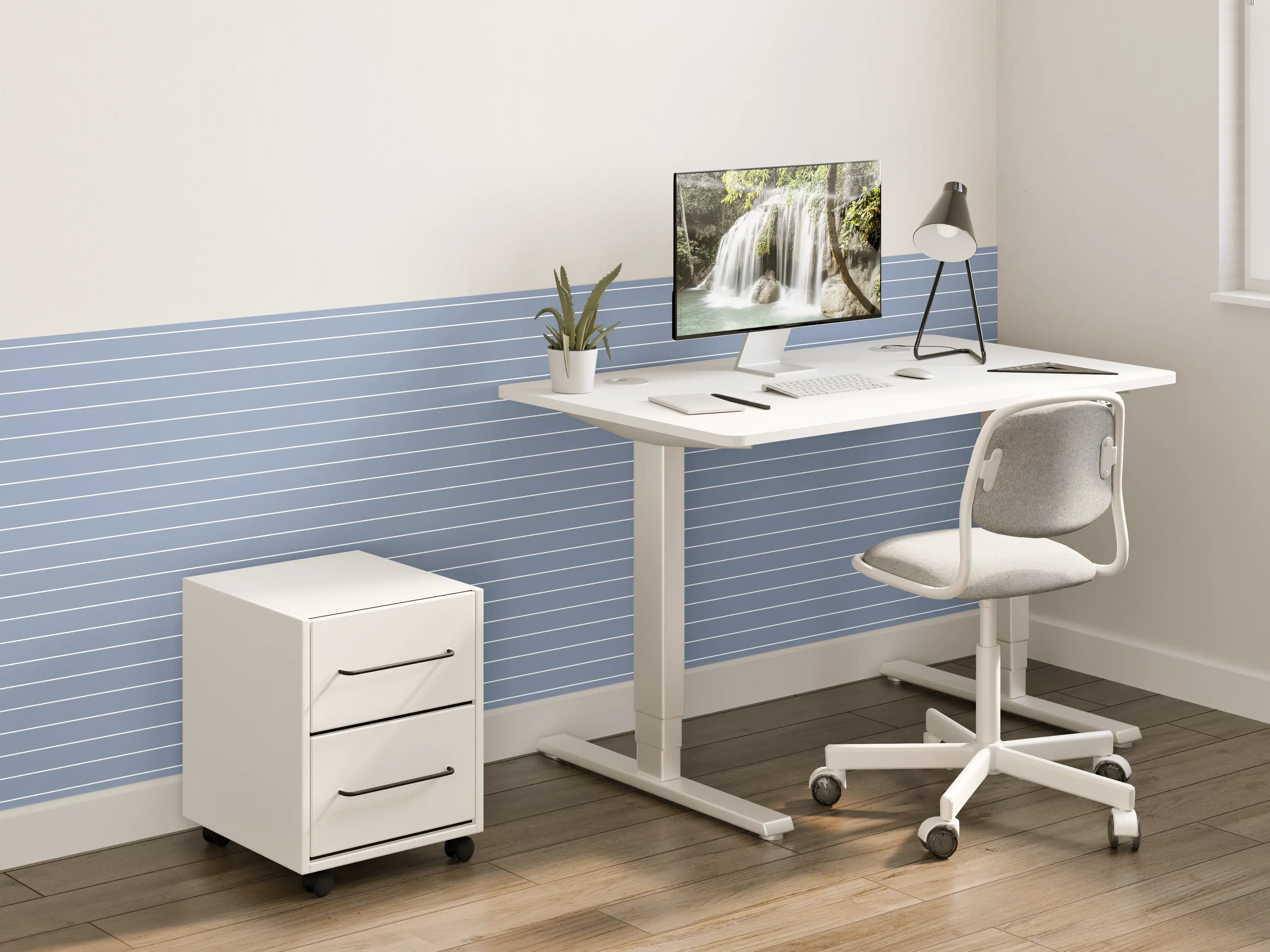 Kinderzimmer Wandgestaltung - Blaues Azzurro Polvere - Harmonische Wandgestaltung