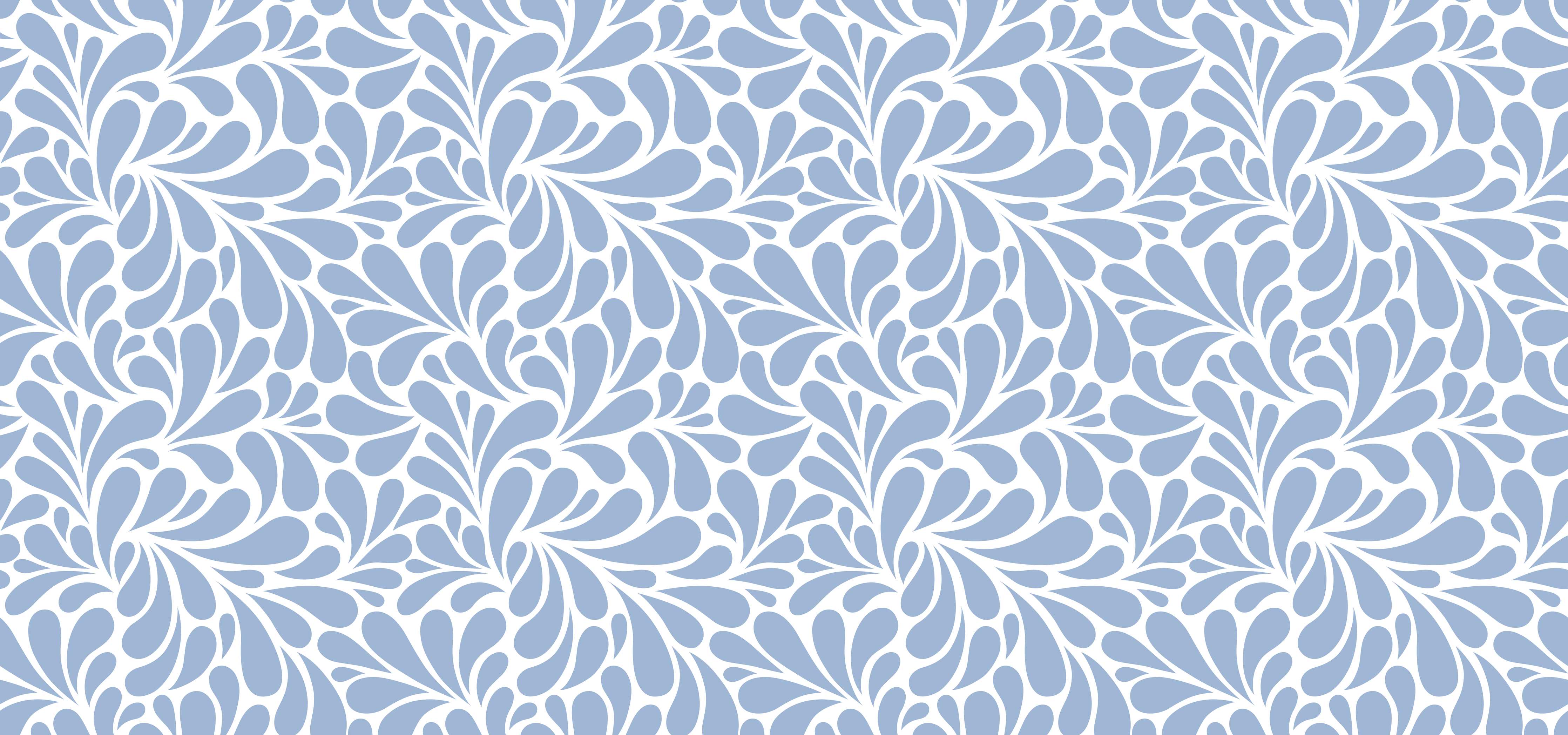 Kinderzimmer Wandgestaltung-Blaues Blättermuster