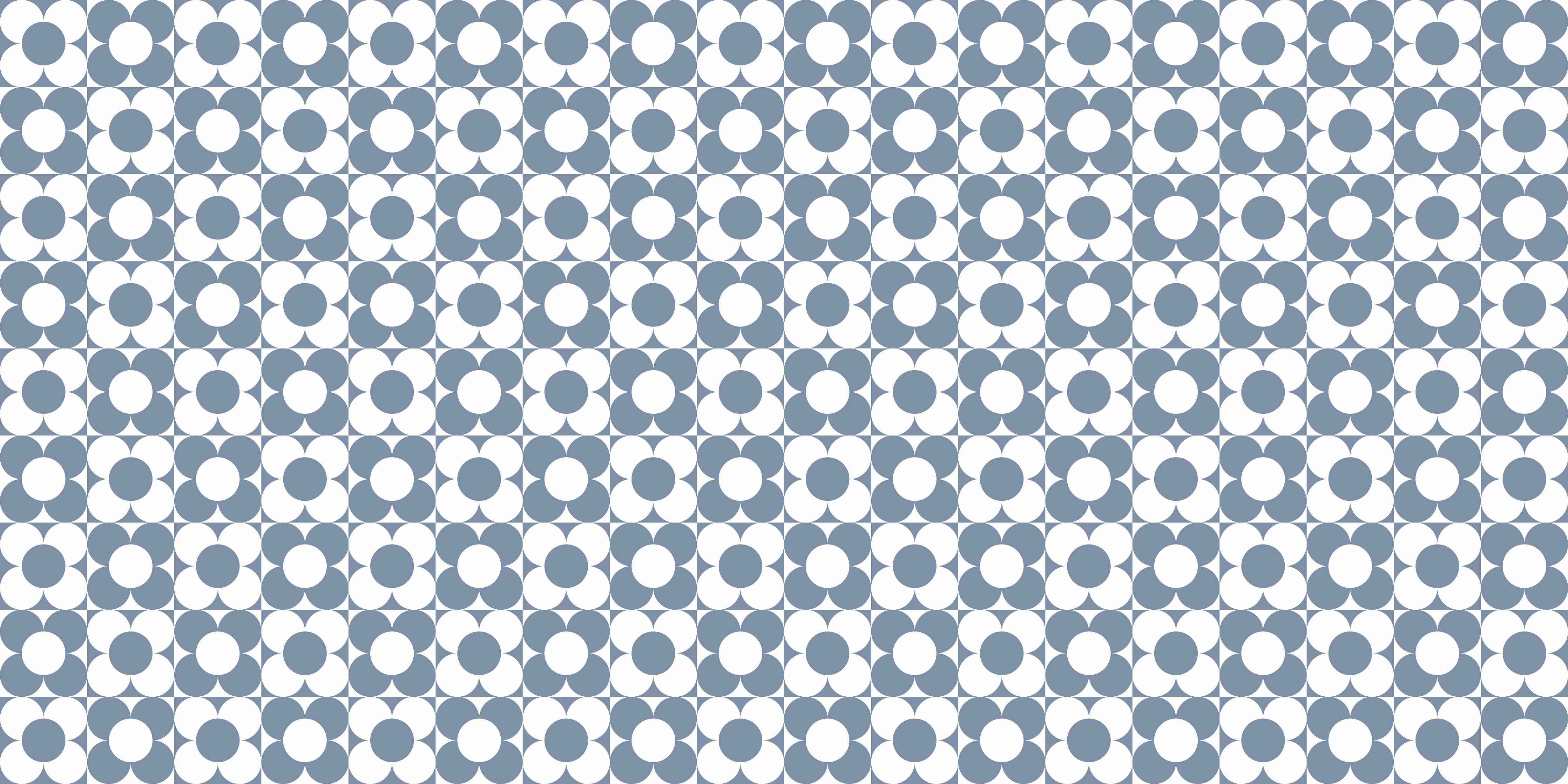 Kinderzimmer Wandgestaltung-Blaues Retro-Muster