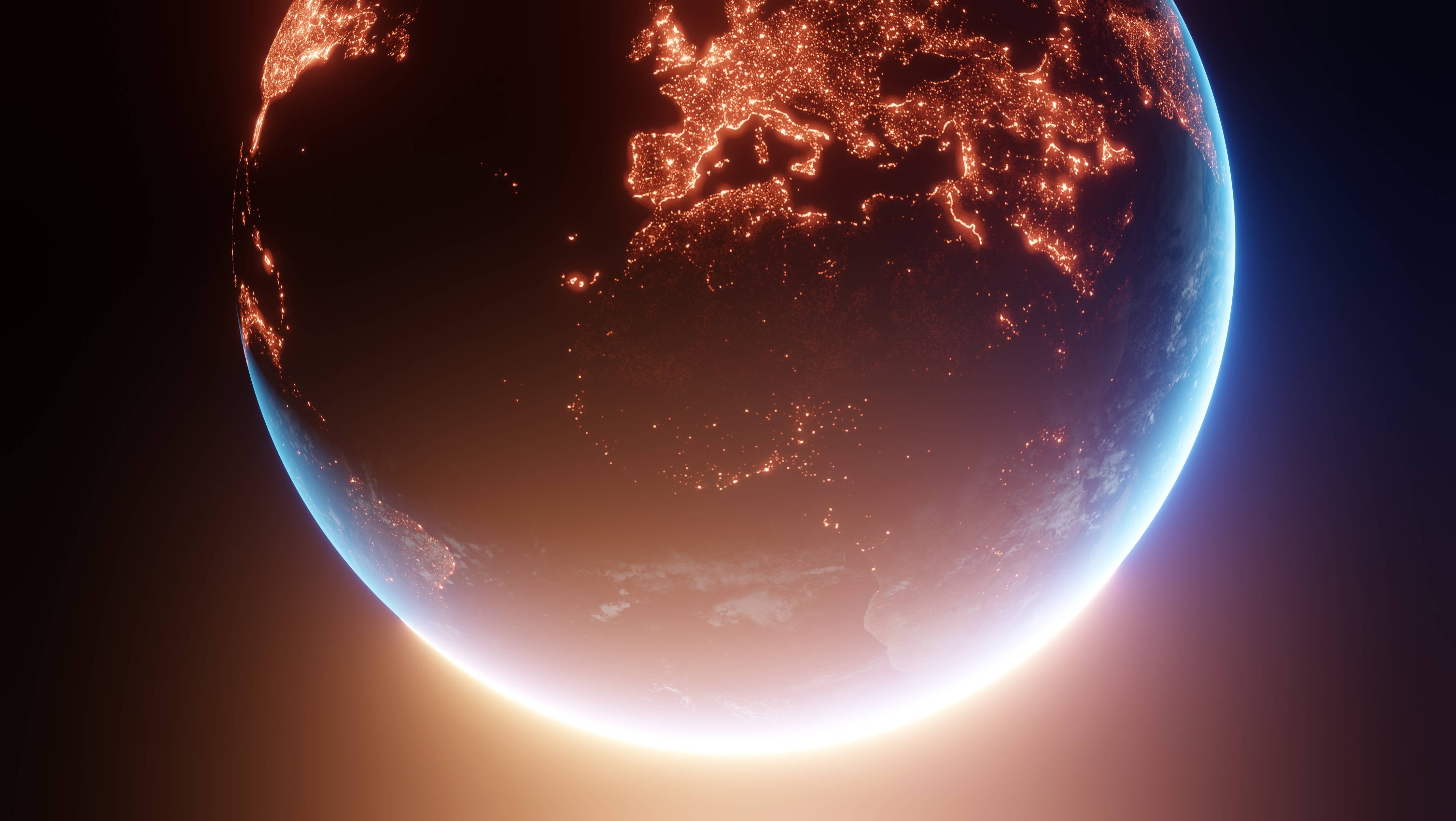 Kinderzimmer Wandgestaltung-Blick auf Planeten