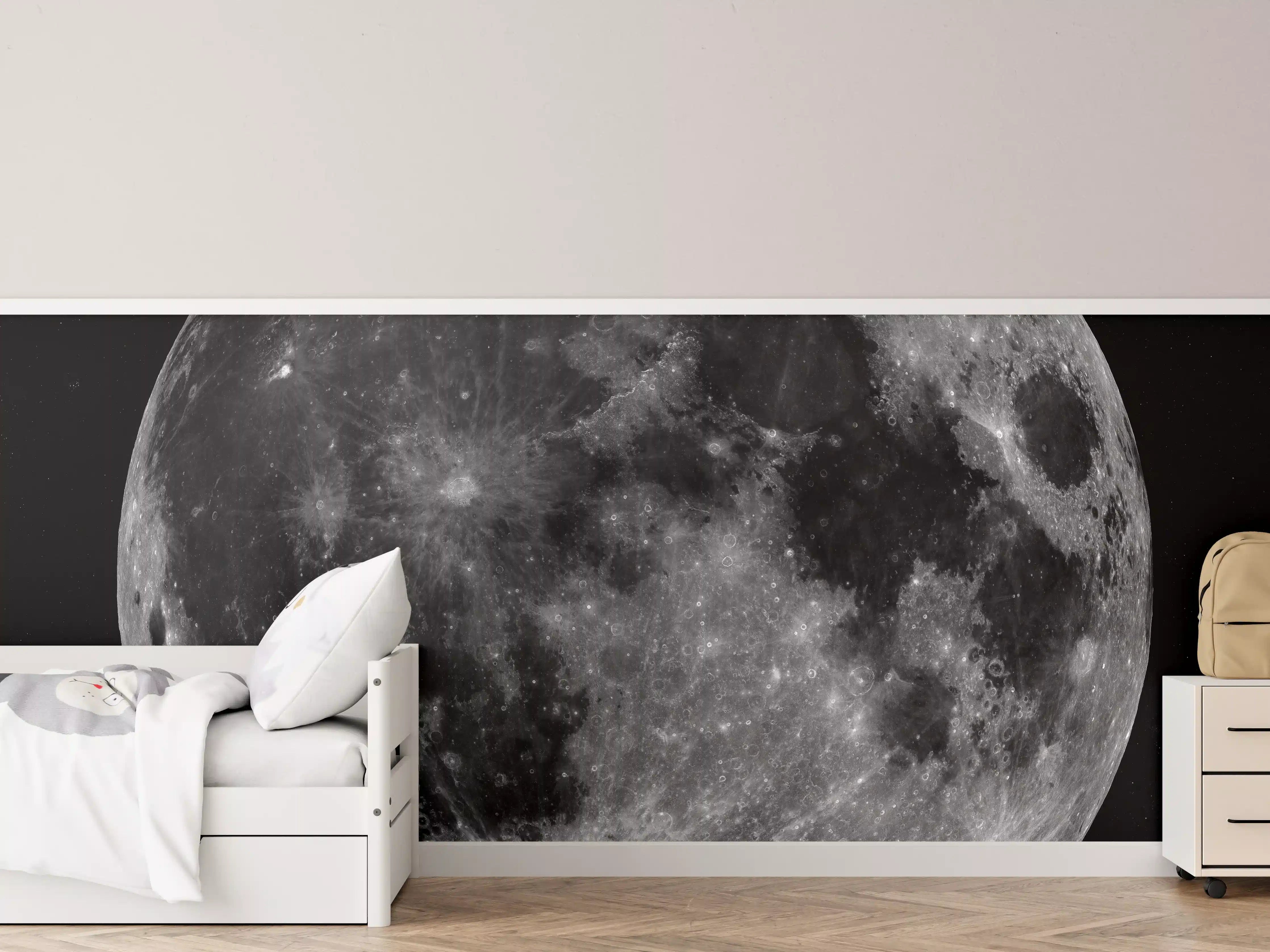 Kinderzimmer Wandgestaltung - Blick auf den Mond - NASA