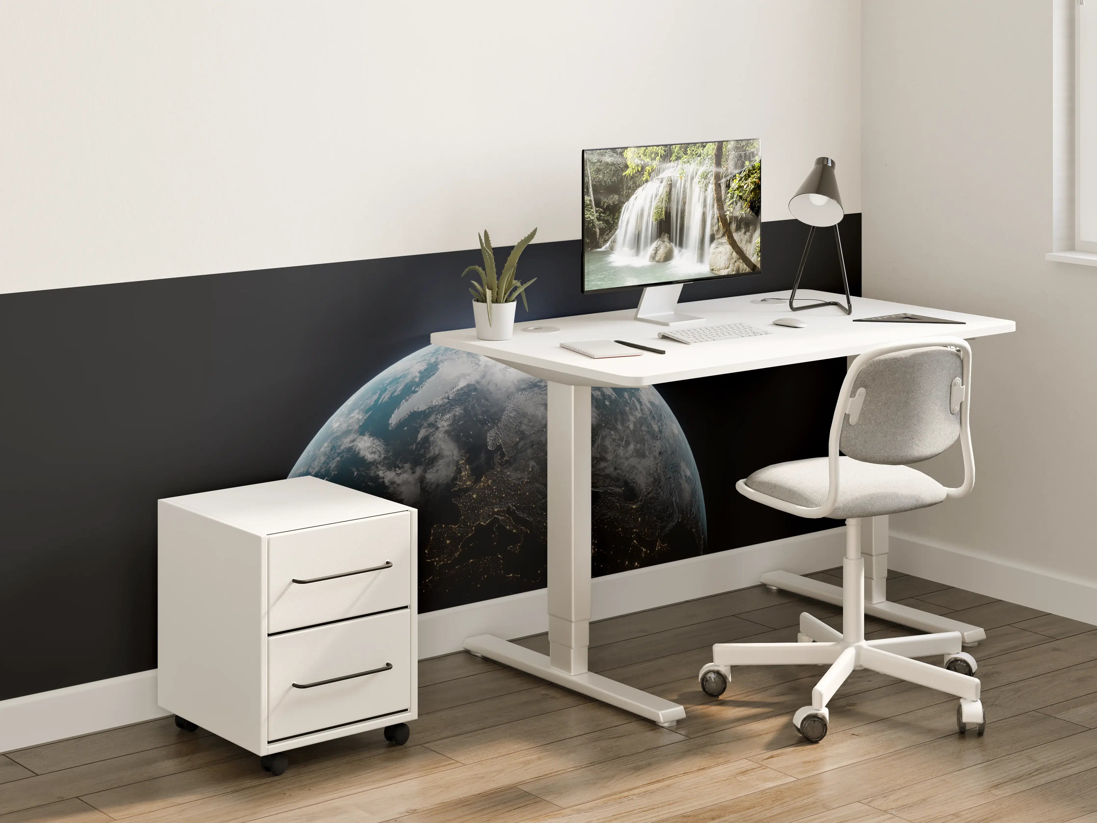 Kinderzimmer Wandgestaltung - Blick auf die Erde