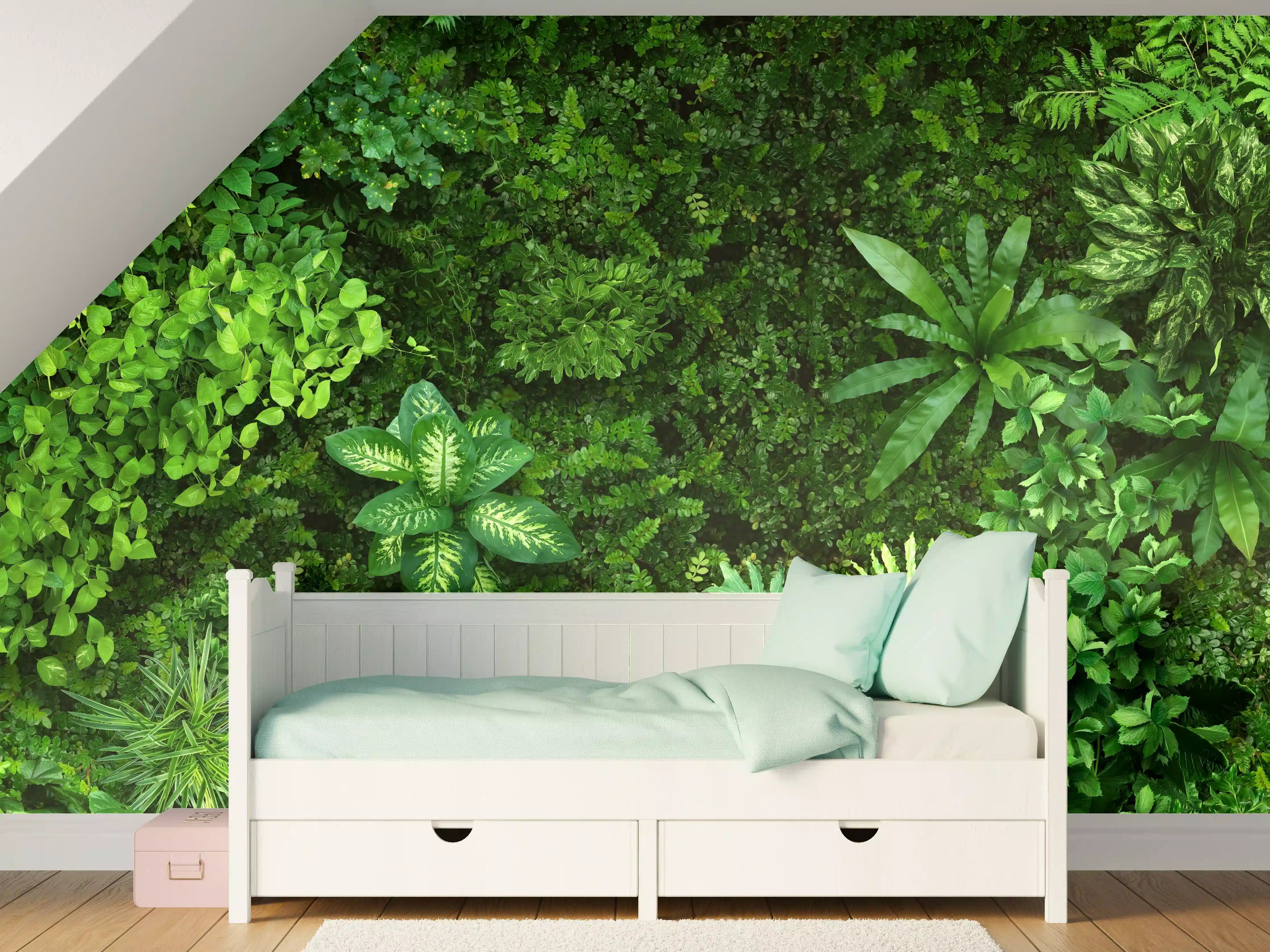 Kinderzimmer Wandgestaltung - Blick auf organischen Wald